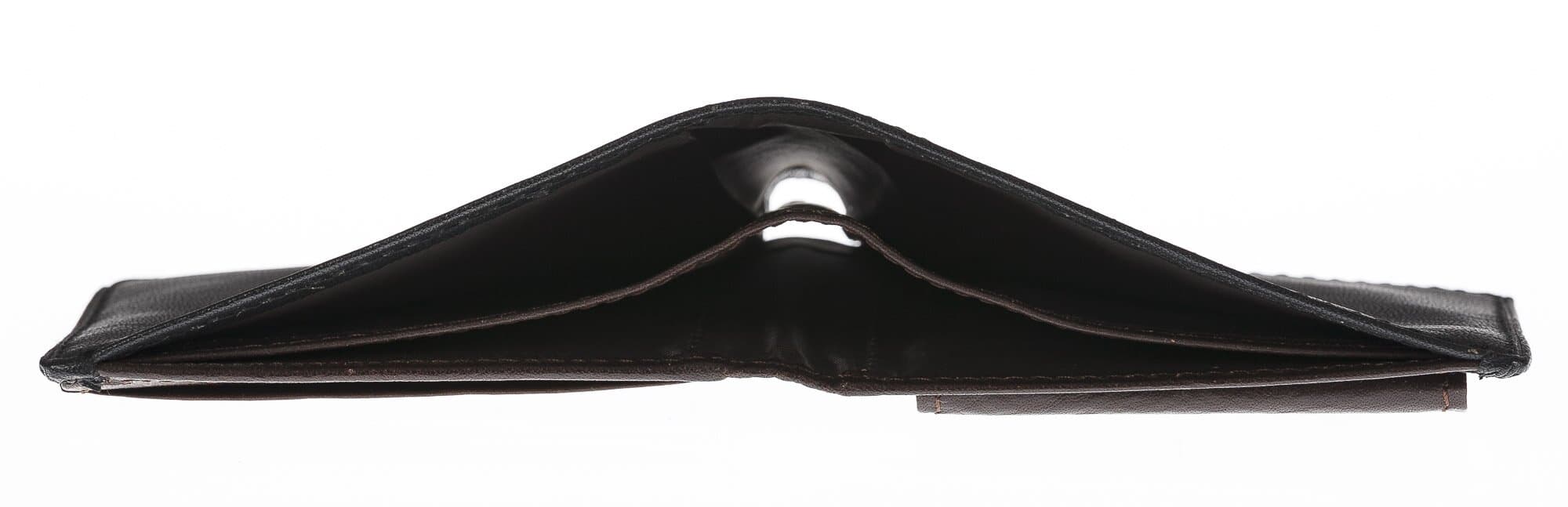 Portafoglio da uomo in vera pelle CAMBOGIA, colore NERO/TESTA MORO, CHIAROSCURO, MADE IN ITALY