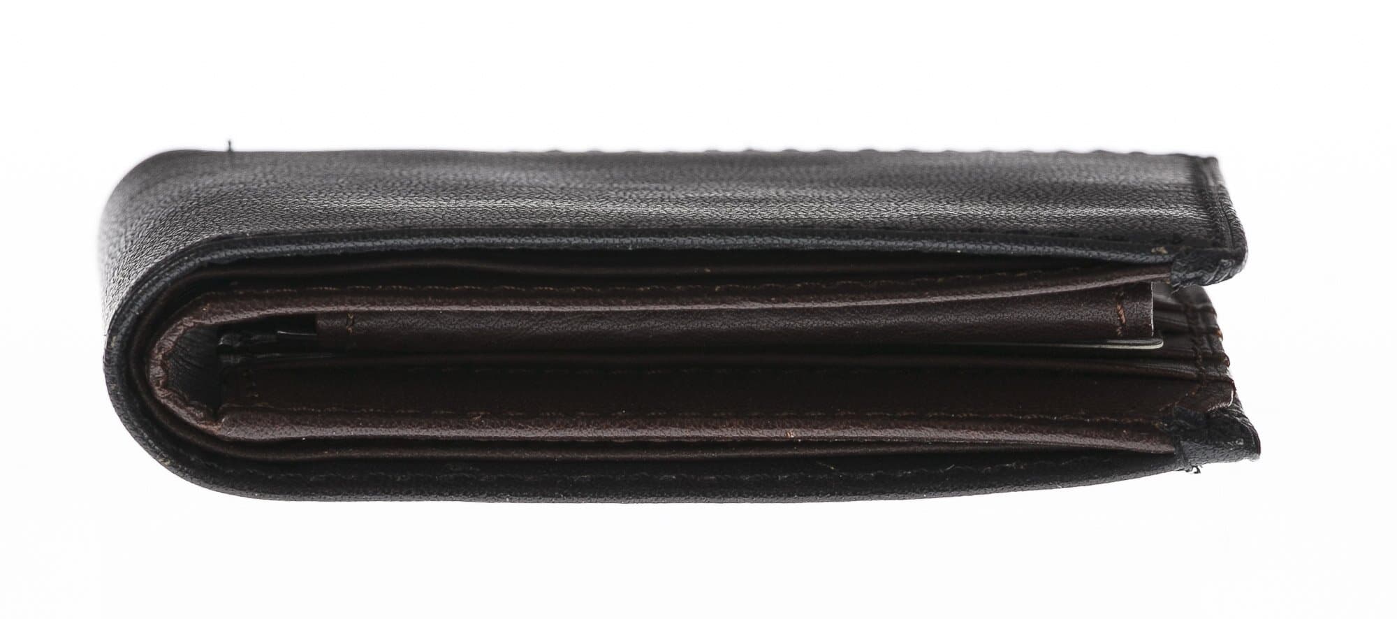 Portafoglio da uomo in vera pelle CAMBOGIA, colore NERO/TESTA MORO, CHIAROSCURO, MADE IN ITALY