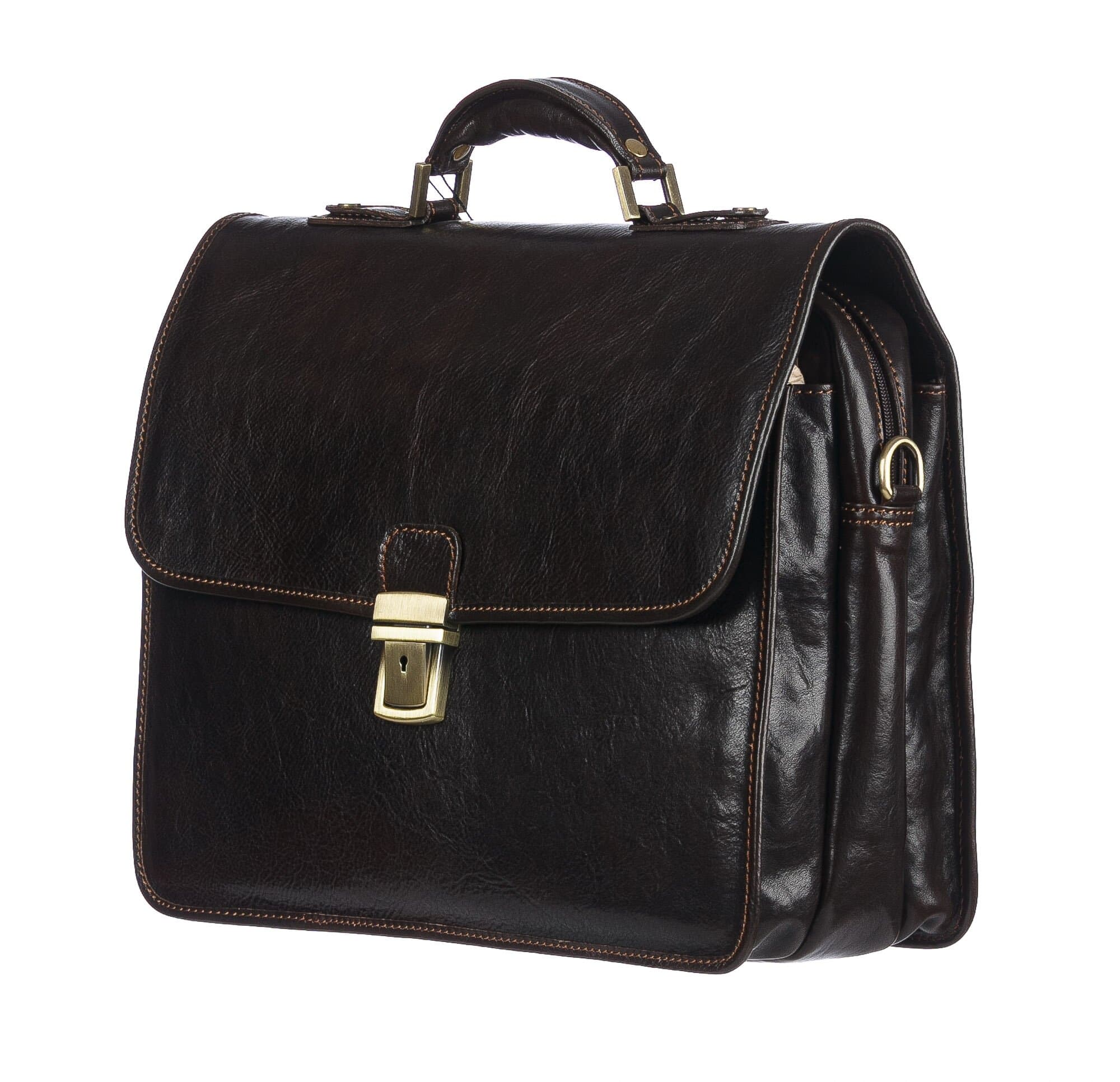 Borsa ufficio da uomo in vera pelle ANTONIO, colore NERO, ARIANNA DINI, MADE IN ITALY