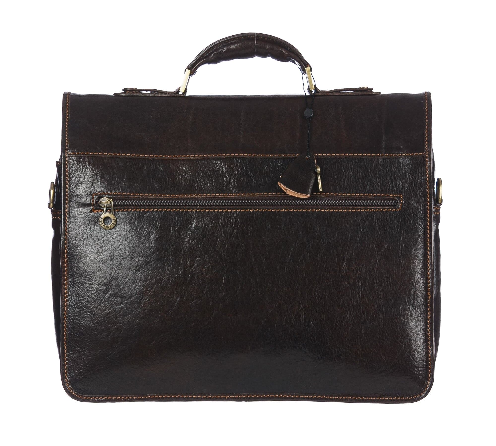 Borsa ufficio da uomo in vera pelle ANTONIO, colore NERO, ARIANNA DINI, MADE IN ITALY