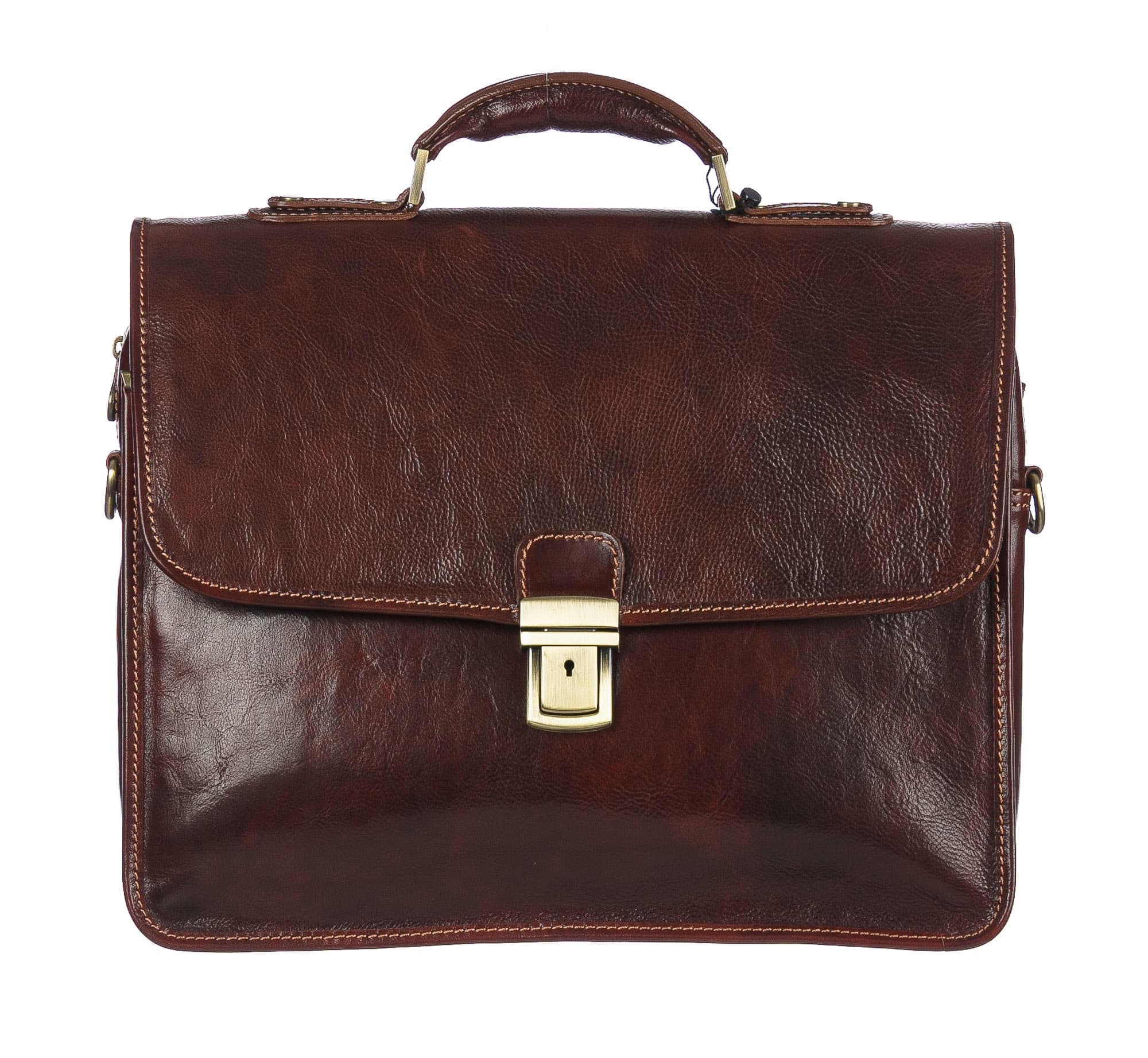 Borsa ufficio da uomo in vera pelle ANTONIO, colore TESTA DI MORO, ARIANNA DINI, MADE IN ITALY