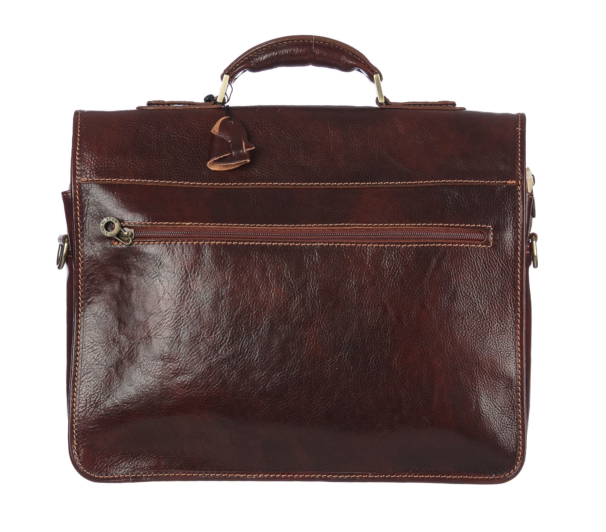 Borsa ufficio da uomo in vera pelle ANTONIO, colore TESTA DI MORO, ARIANNA DINI, MADE IN ITALY