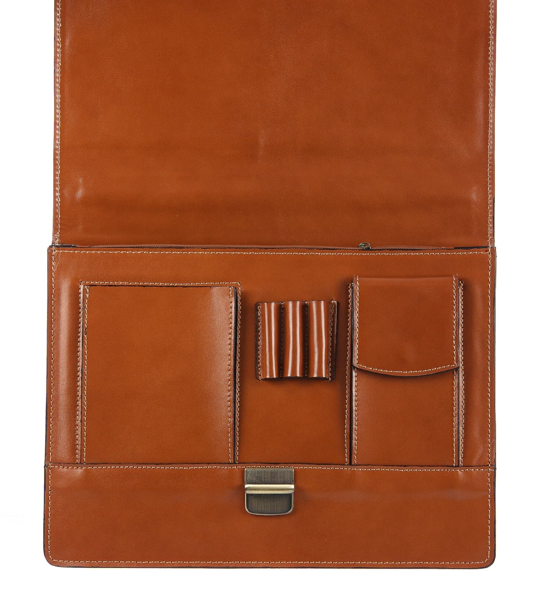 Borsa ufficio da uomo in vera pelle GABRIELE, colore MIELE, CHIAROSCURO, MADE IN ITALY