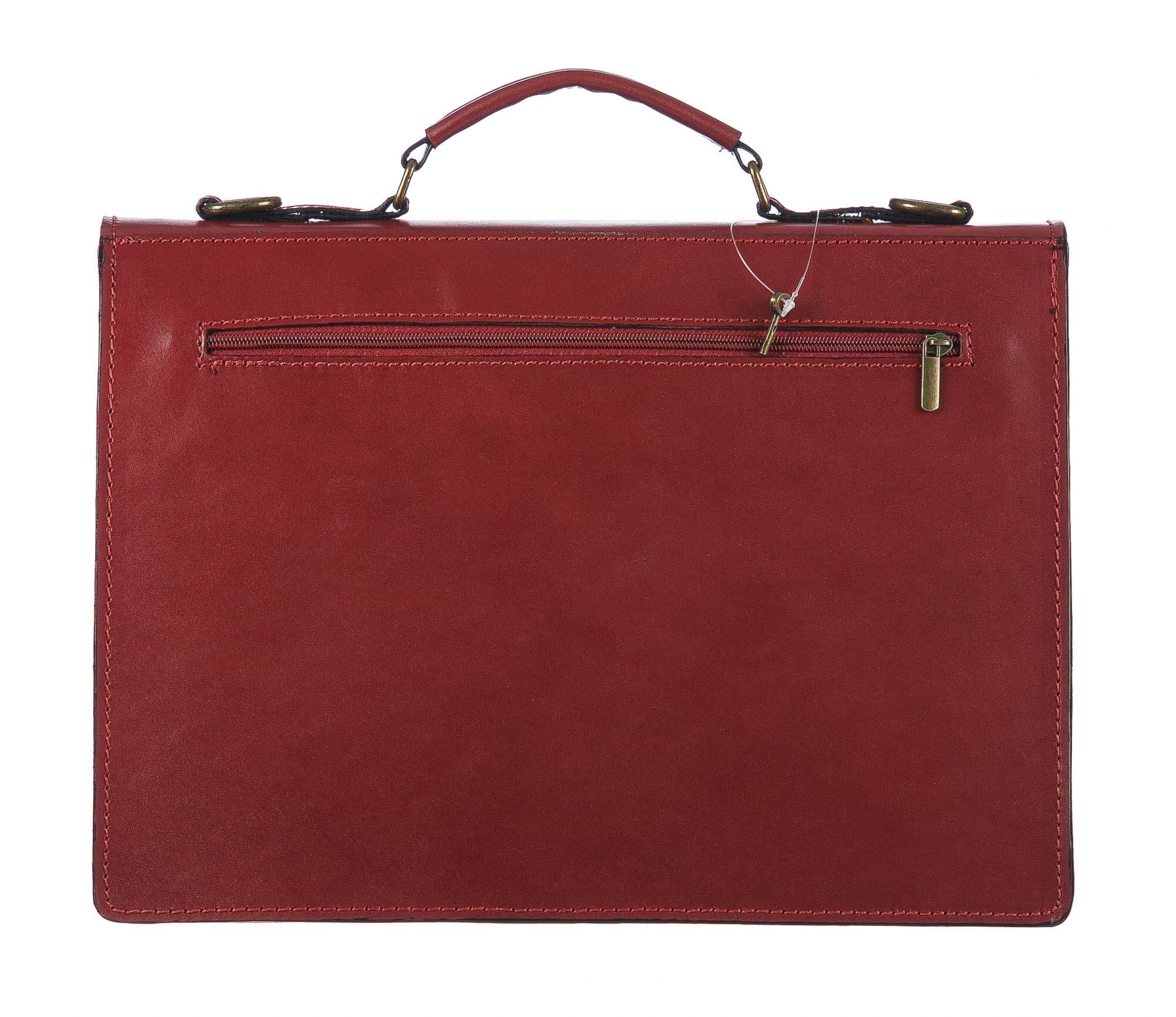 Borsa ufficio da uomo in vera pelle GABRIELE, colore ROSSO, CHIAROSCURO, MADE IN ITALY