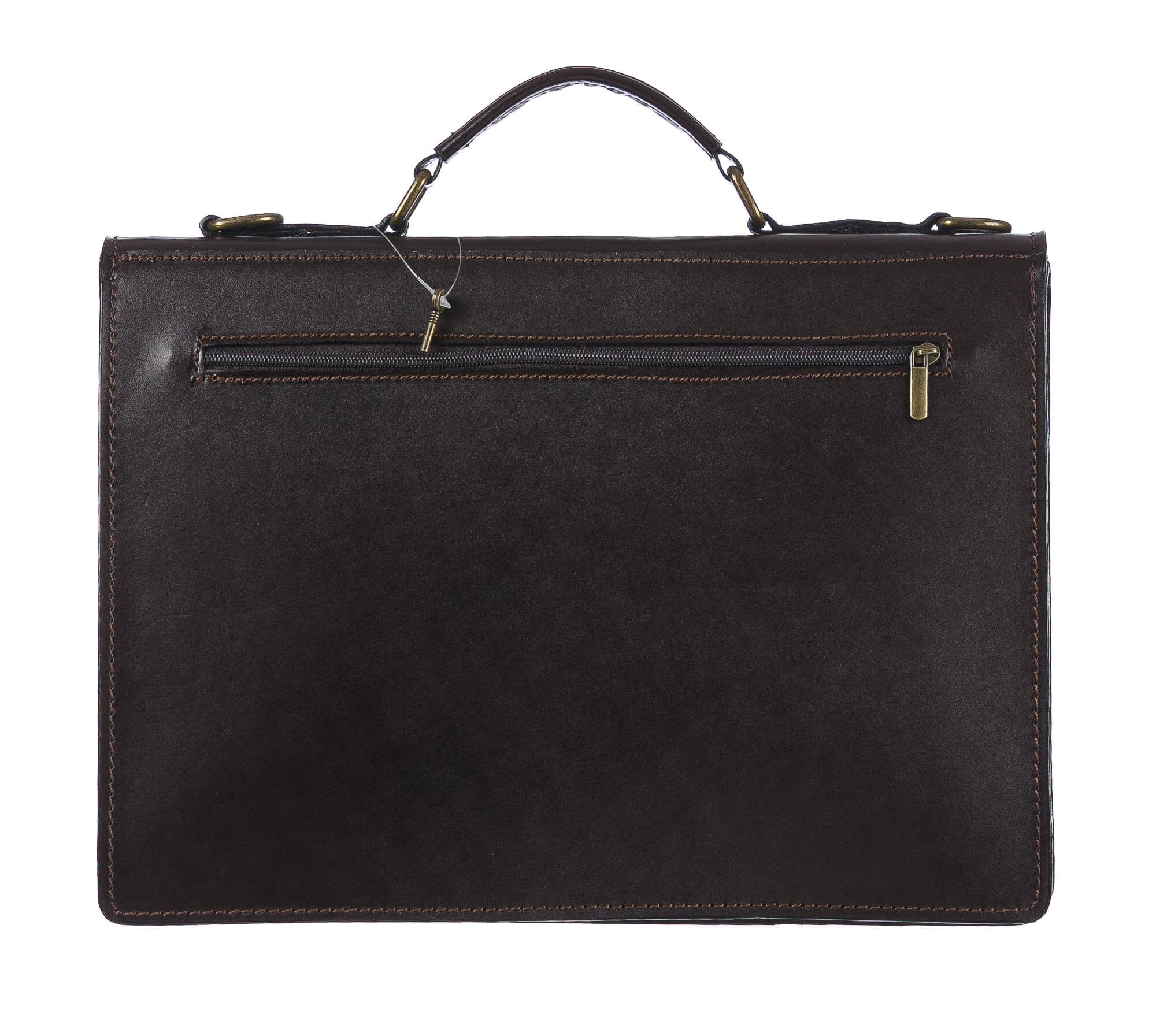 Borsa ufficio da uomo in vera pelle GABRIELE, colore TESTA DI MORO, CHIAROSCURO, MADE IN ITALY