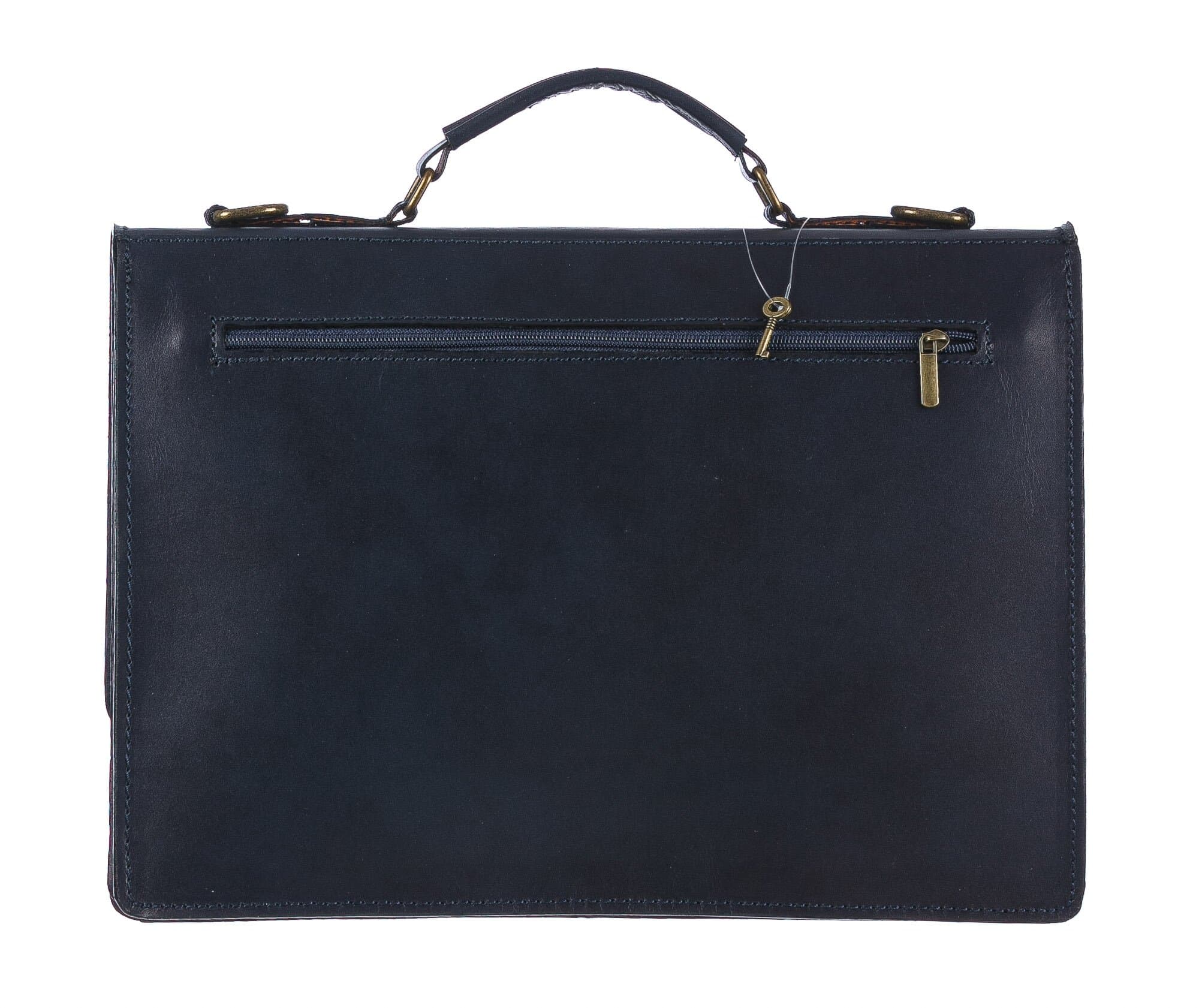 Borsa ufficio da uomo in vera pelle GABRIELE, colore BLU, CHIAROSCURO, MADE IN ITALY