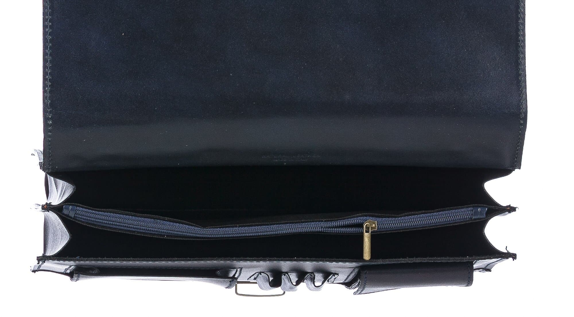 Borsa ufficio da uomo in vera pelle GABRIELE, colore BLU, CHIAROSCURO, MADE IN ITALY
