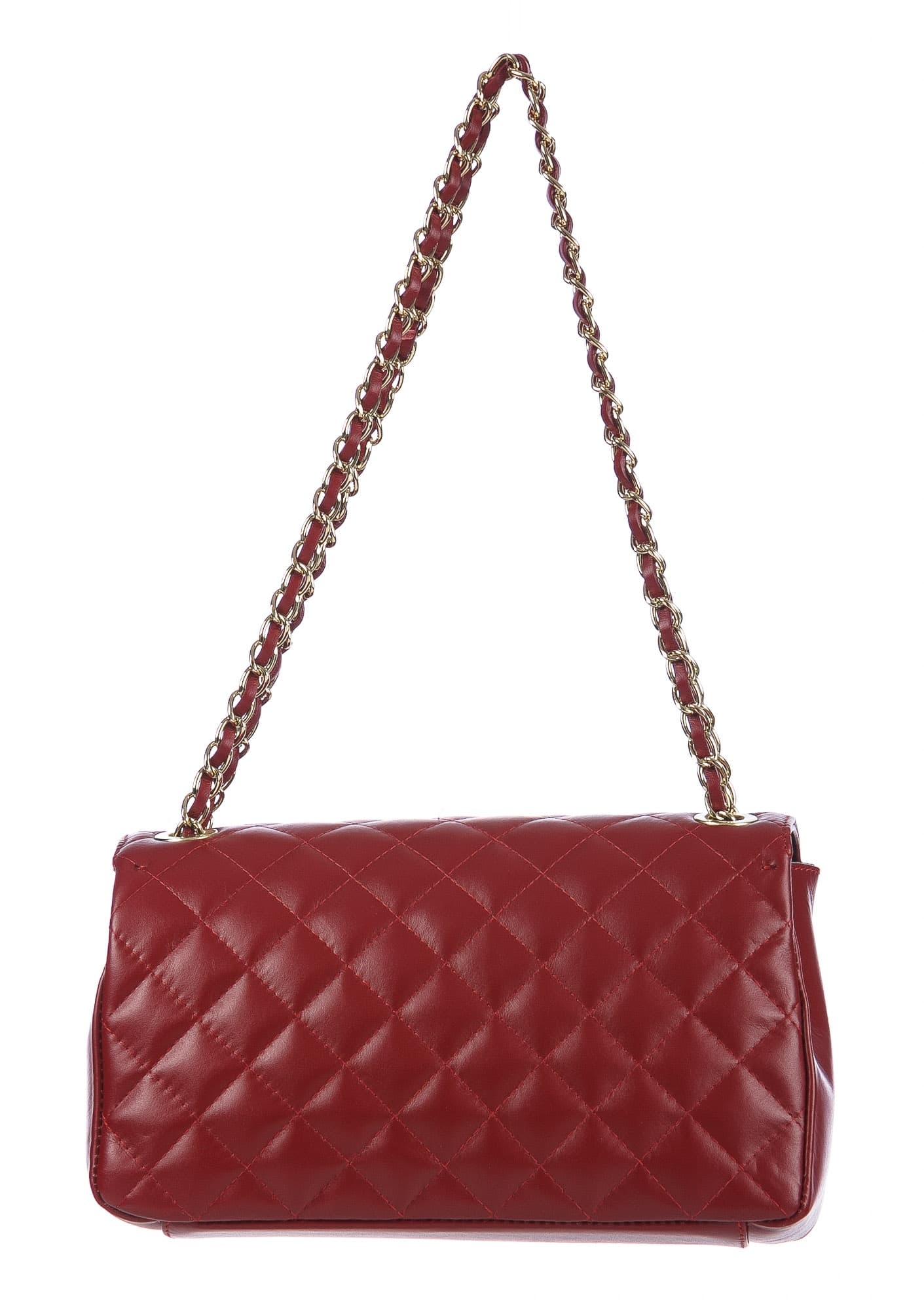 CHARLOTTE MEDIUM : borsa donna in pelle morbida, colore : ROSSO, Made in Italy