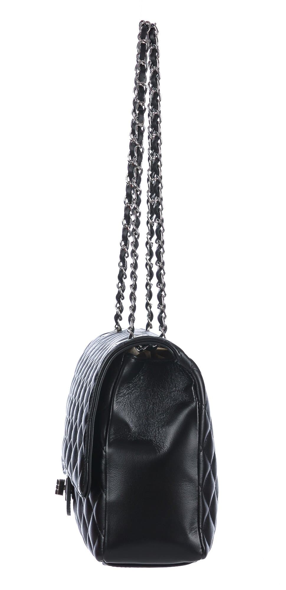 CHARLOTTE MEDIUM : borsa donna in pelle morbida, colore : NERO, Made in Italy