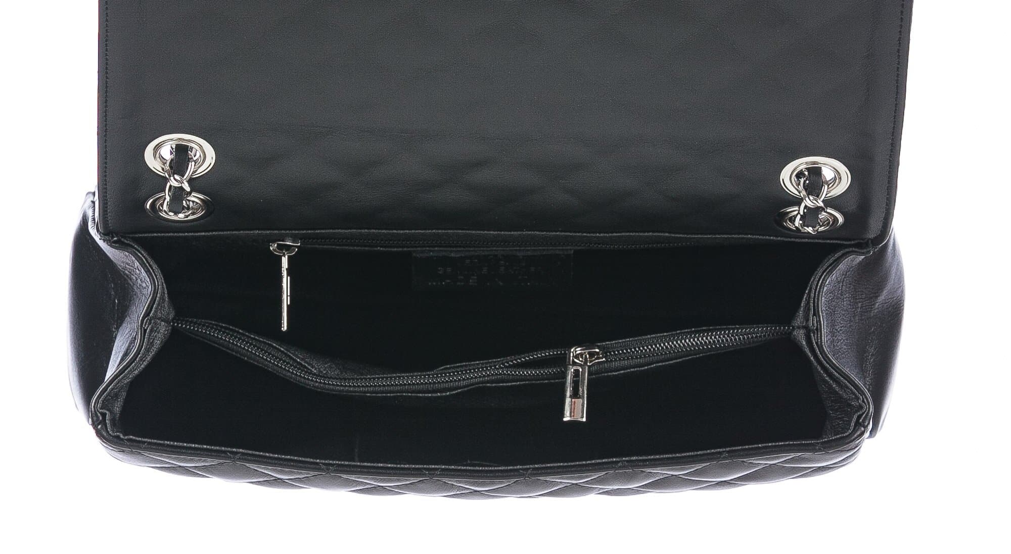 CHARLOTTE MEDIUM : borsa donna in pelle morbida, colore : NERO, Made in Italy