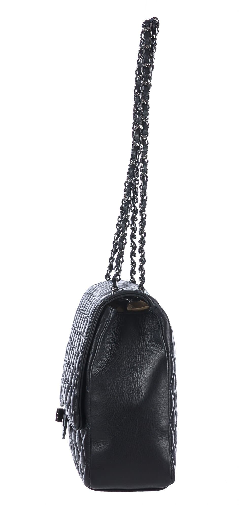 CHARLOTTE MEDIUM : borsa donna in pelle morbida, colore : NERO, Made in Italy