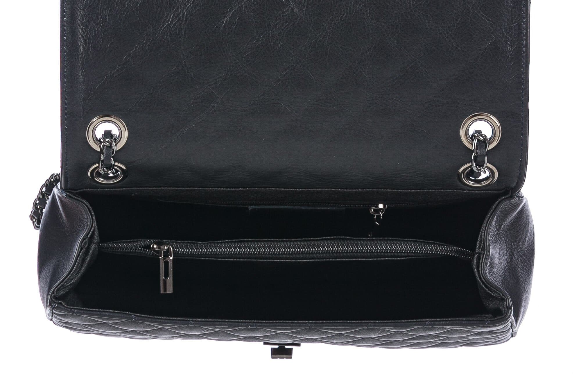 CHARLOTTE MEDIUM : borsa donna in pelle morbida, colore : NERO, Made in Italy
