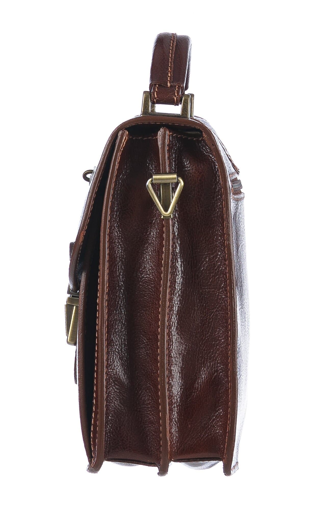 Tracolla uomo in vera pelle ARTURO, colore MARRONE, CHIAROSCURO, MADE IN ITALY