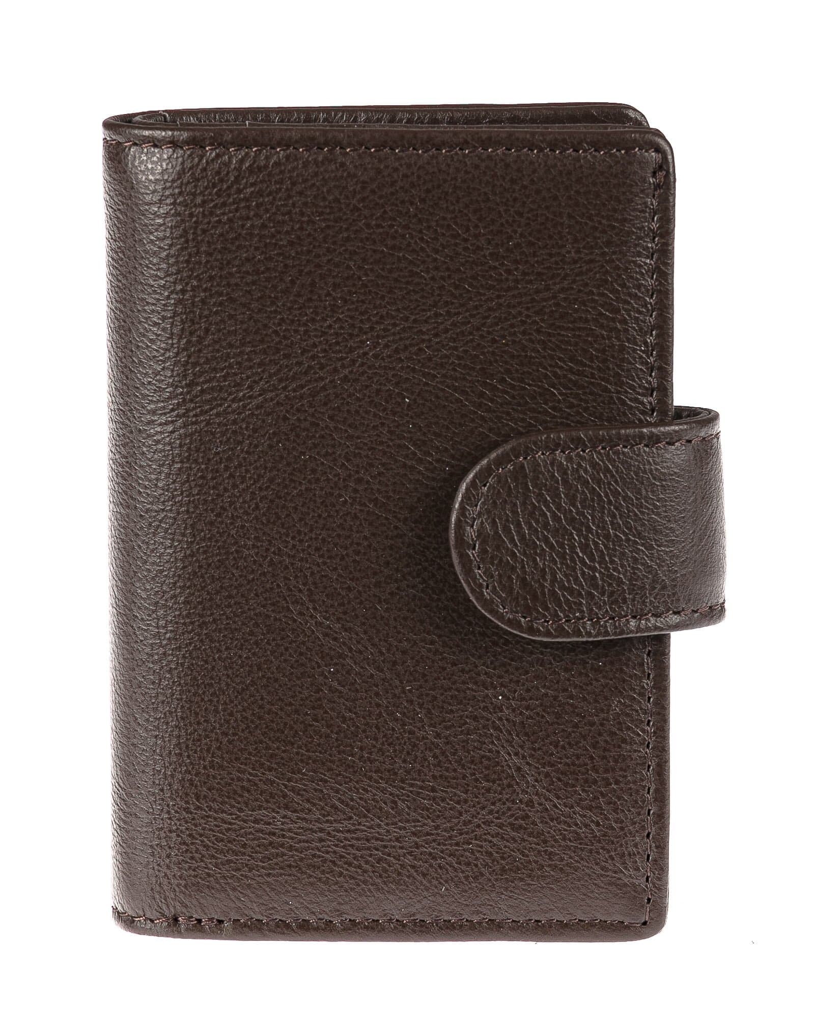 Portafoglio in vera pelle e porta carte di credito in alluminio da uomo EL SALVADOR, con BLOCCO RFID, colore TESTA DI MORO, CHIAROSCURO