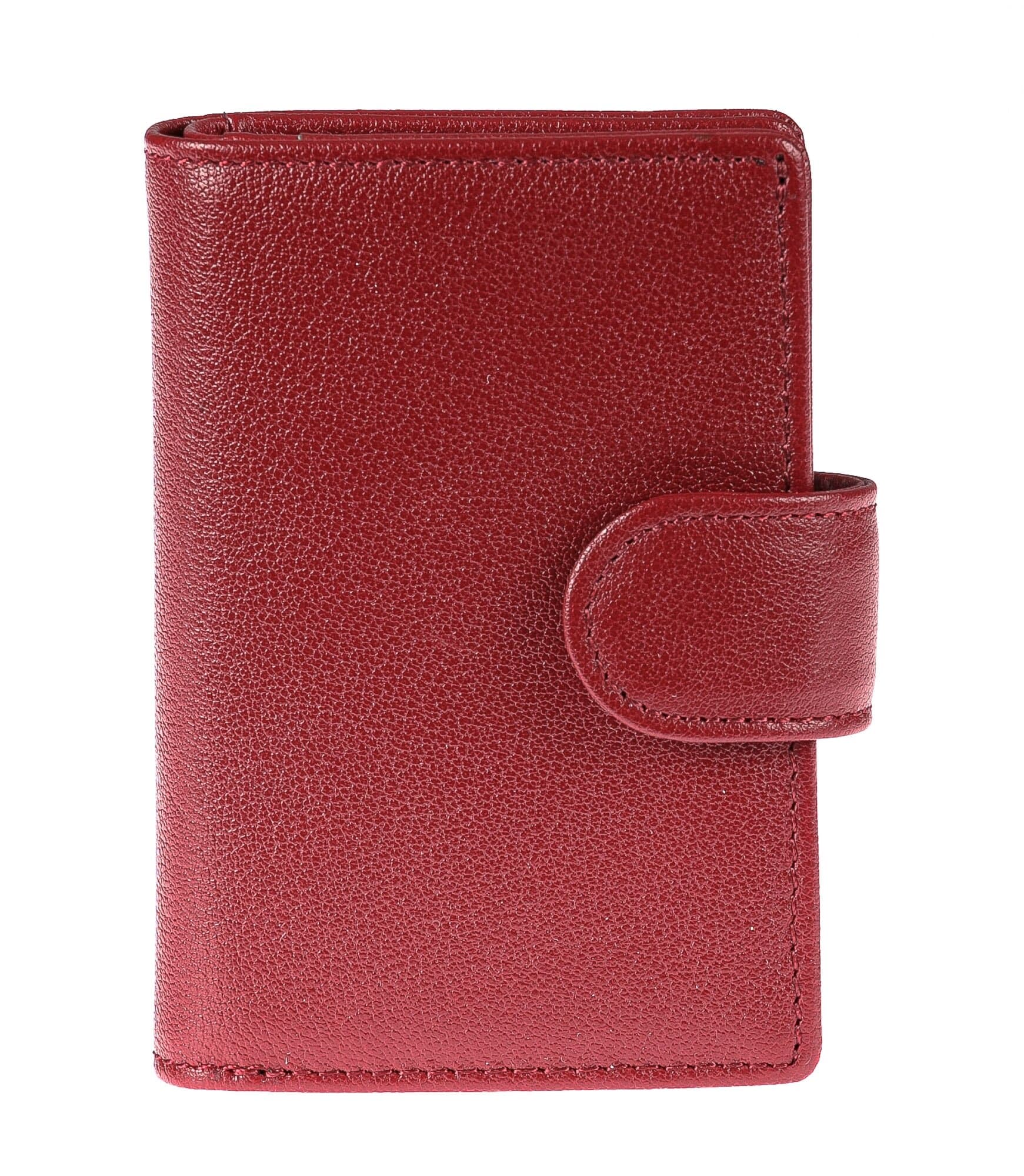 Portafoglio in vera pelle e porta carte di credito in alluminio da uomo EL SALVADOR, con BLOCCO RFID, colore RED, CHIAROSCURO