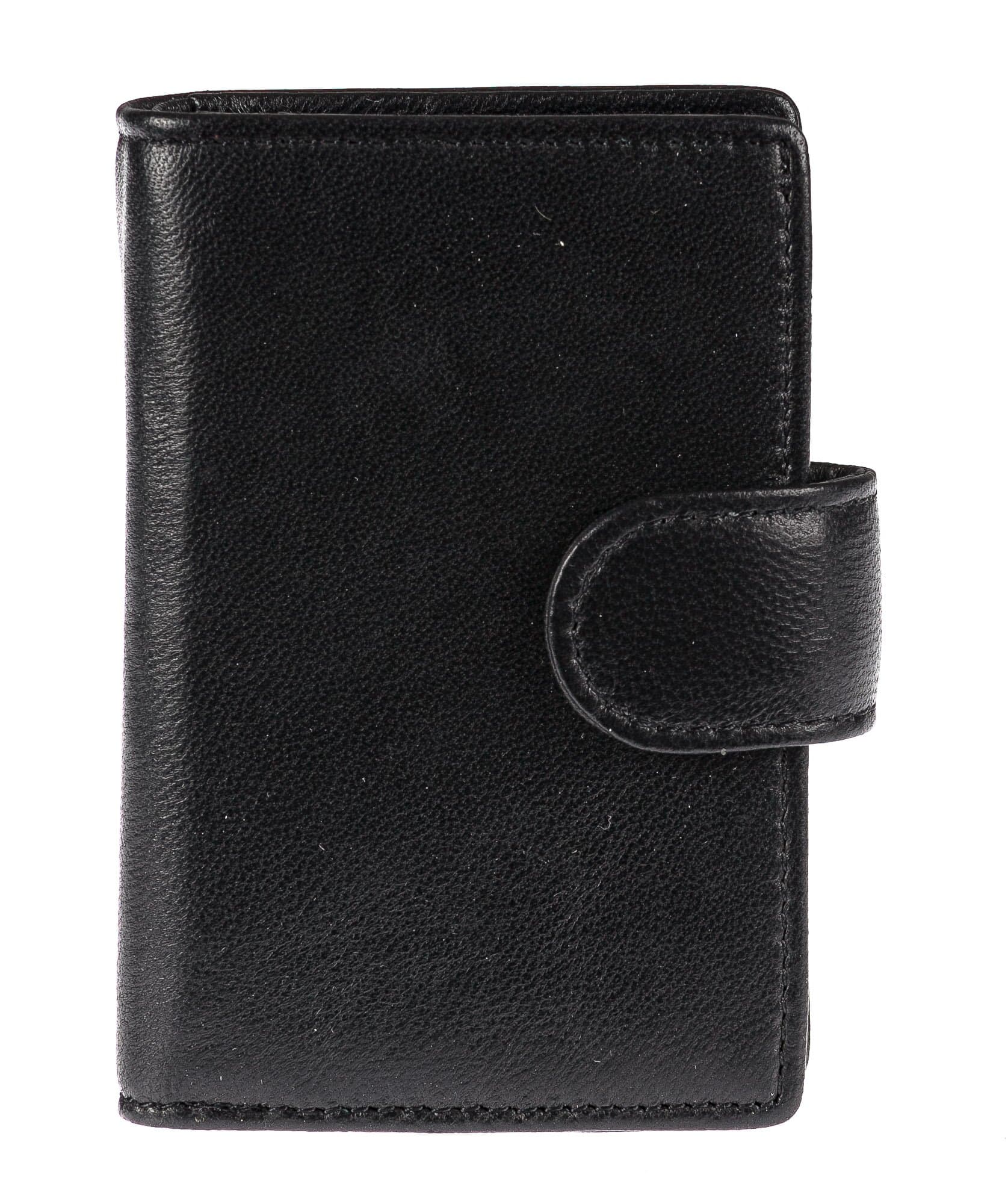Portafoglio in vera pelle e porta carte di credito in alluminio da uomo EL SALVADOR, con BLOCCO RFID, colore NERO, CHIAROSCURO