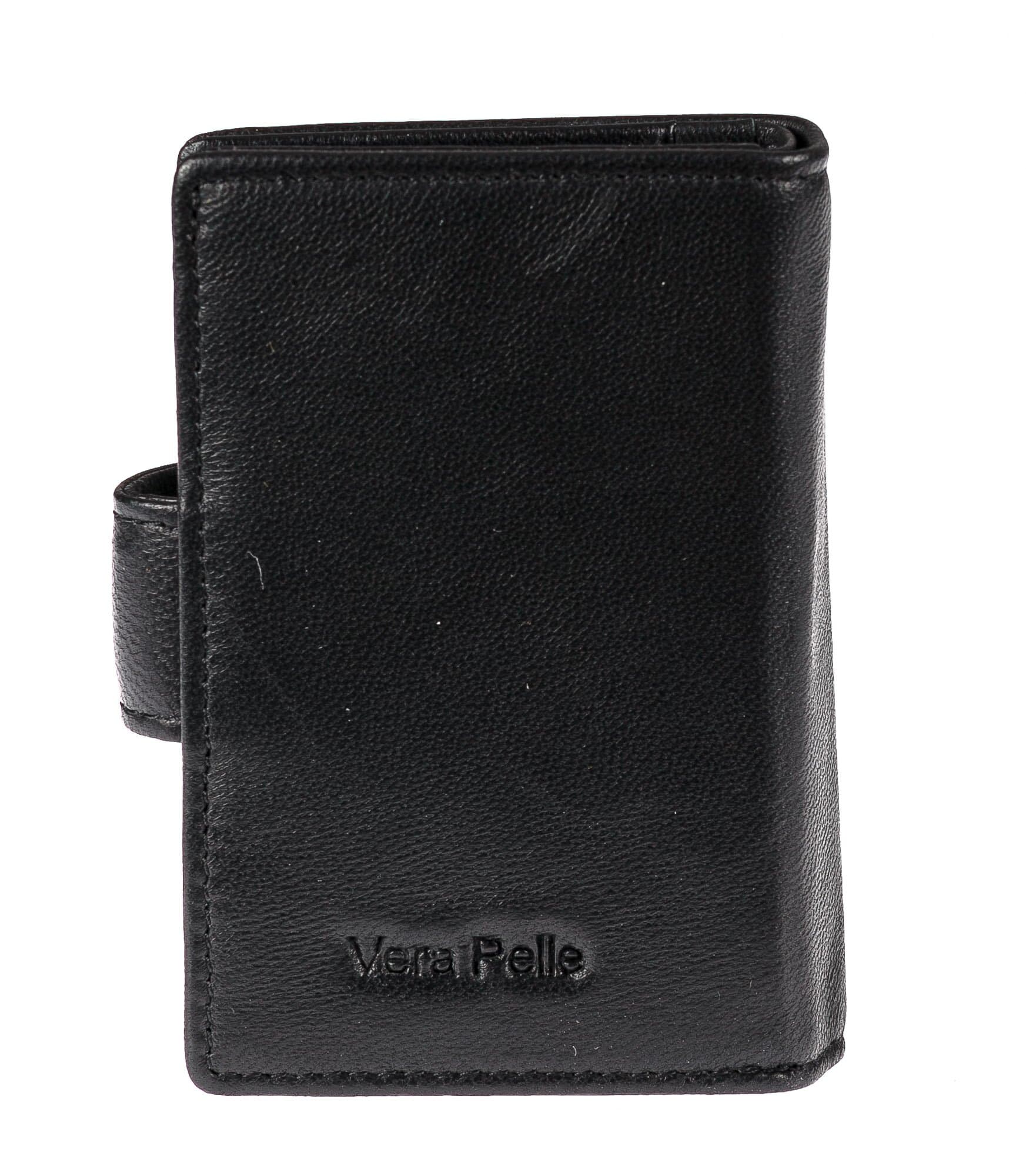 Portafoglio in vera pelle e porta carte di credito in alluminio da uomo EL SALVADOR, con BLOCCO RFID, colore NERO, CHIAROSCURO