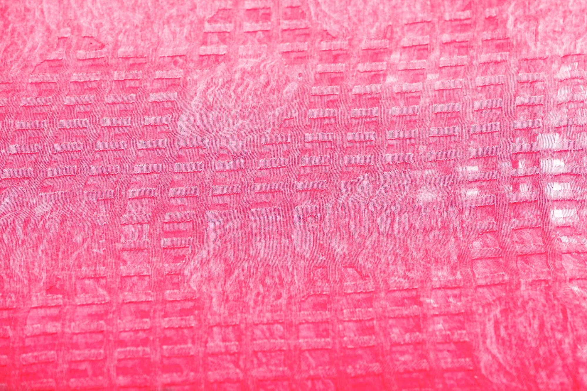 Foulard primaverile da donna ANANAS, design a quadretti, colore ROSA, EMPORIUM ITALY
