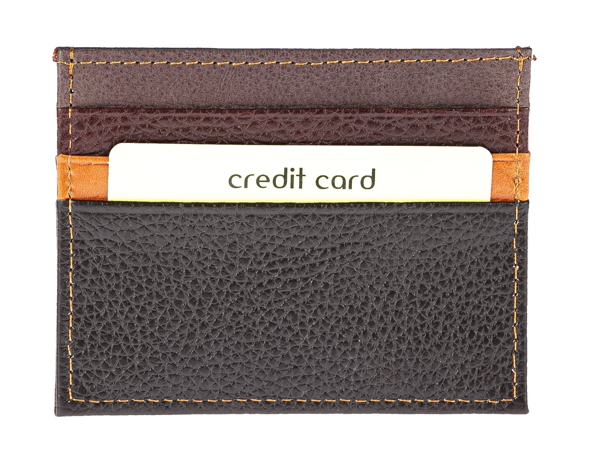 Porta tessere - carte di credito uomo / donna in vera pelle tradizionale SANTINI mod BELGIO, colore MULTICOLOR/MARRONE/ARANCIONE/NERO, Made in Italy