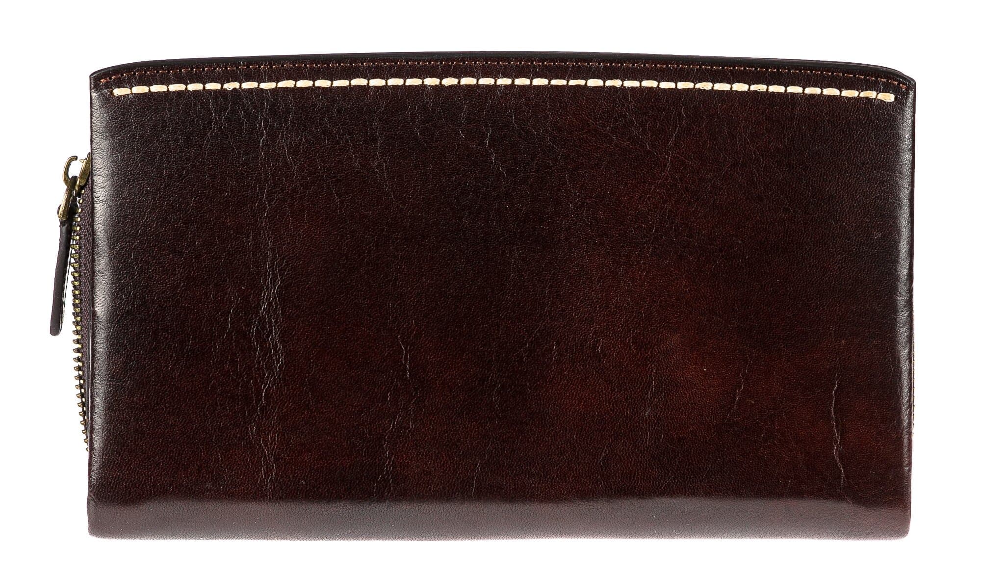 Pochette uomo da polso in vera pelle BLAKE, colore TESTA MORO, CHIAROSCURO, MADE IN ITALY