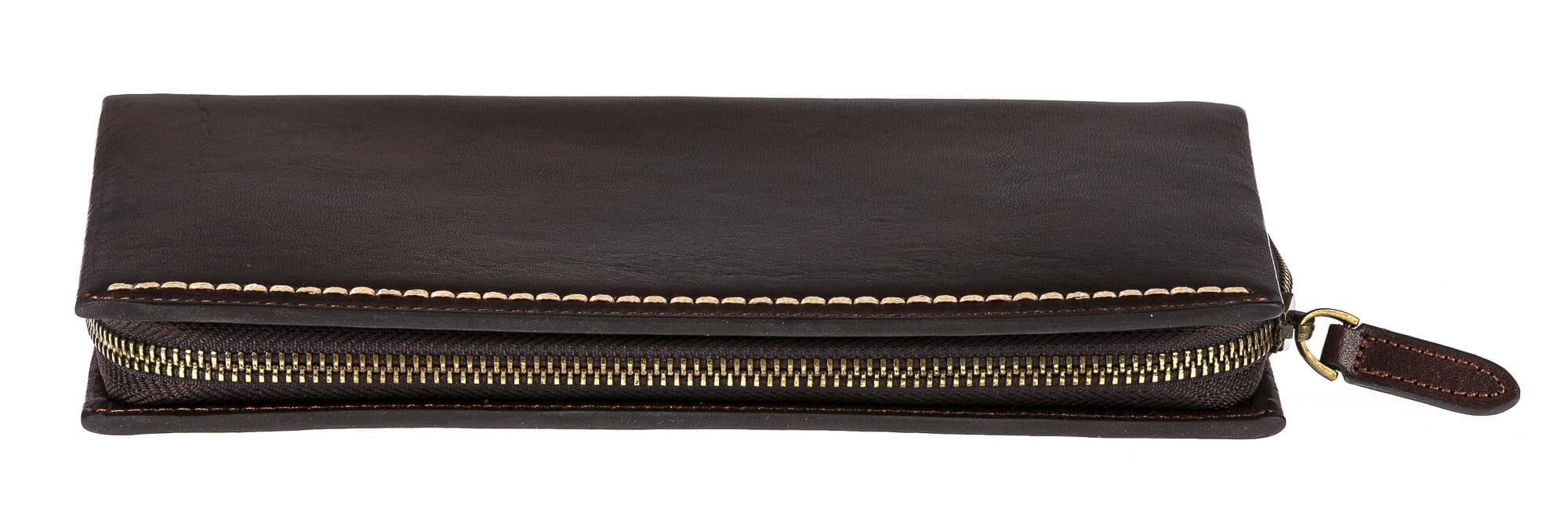 Pochette uomo da polso in vera pelle BLAKE, colore TESTA MORO, CHIAROSCURO, MADE IN ITALY