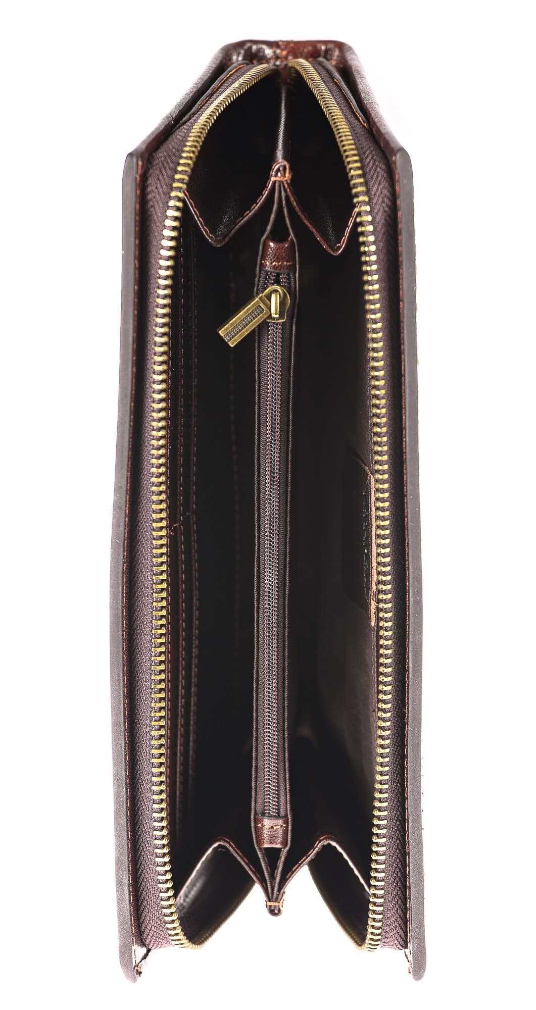 Pochette uomo da polso in vera pelle BLAKE, colore TESTA MORO, CHIAROSCURO, MADE IN ITALY