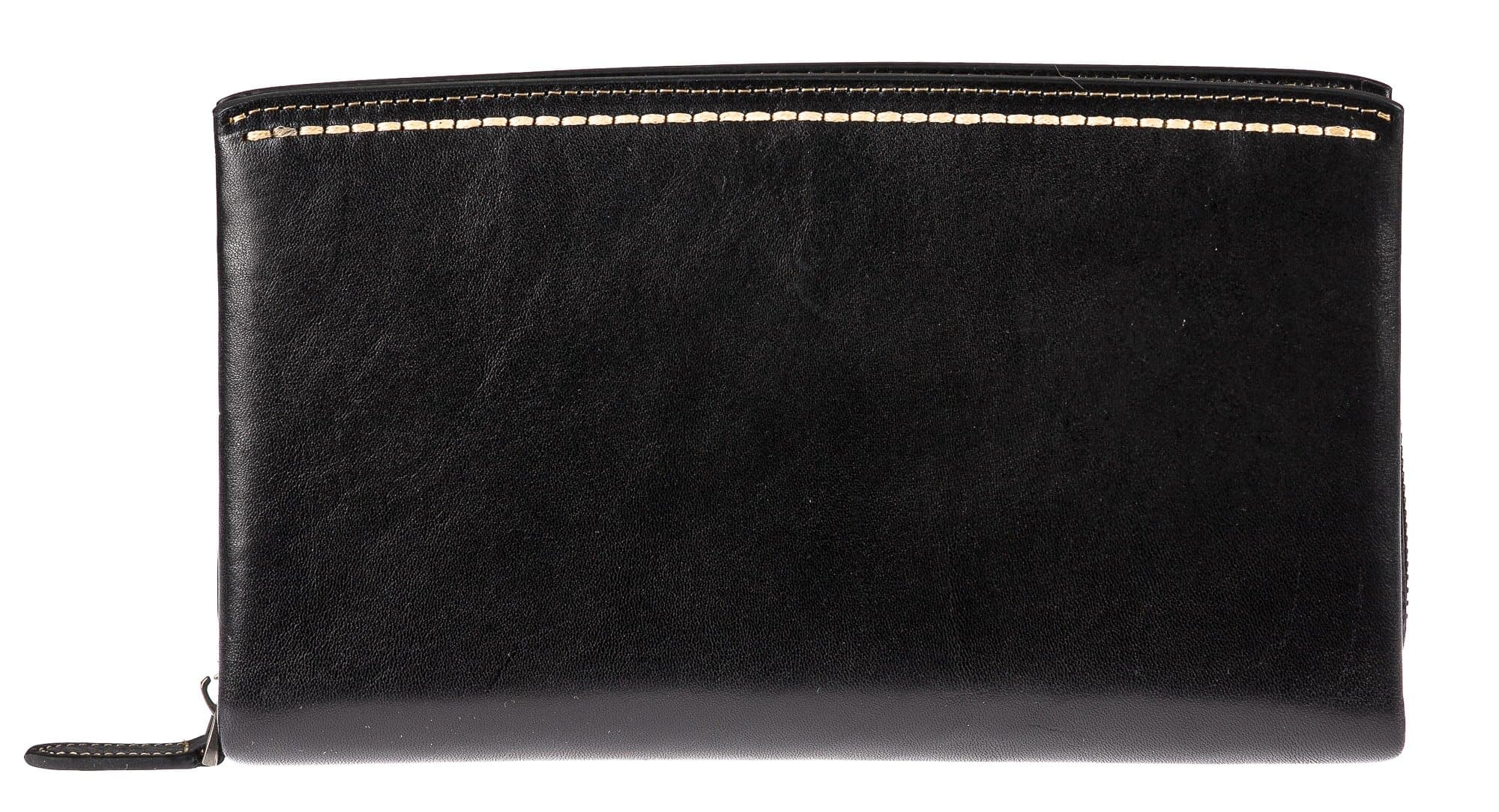 Pochette uomo da polso in vera pelle BLAKE, colore NERO, CHIAROSCURO, MADE IN ITALY