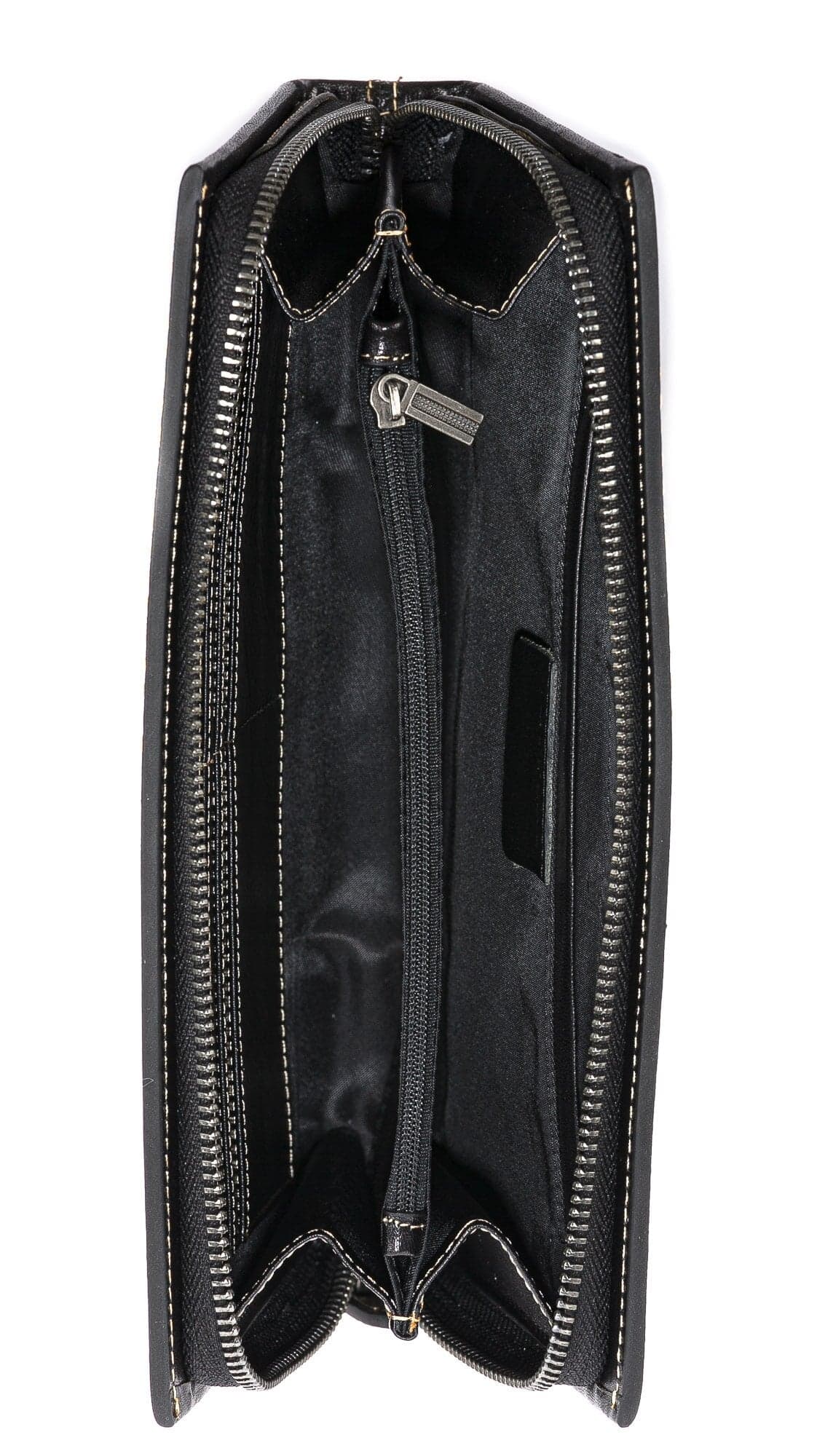 Pochette uomo da polso in vera pelle BLAKE, colore NERO, CHIAROSCURO, MADE IN ITALY
