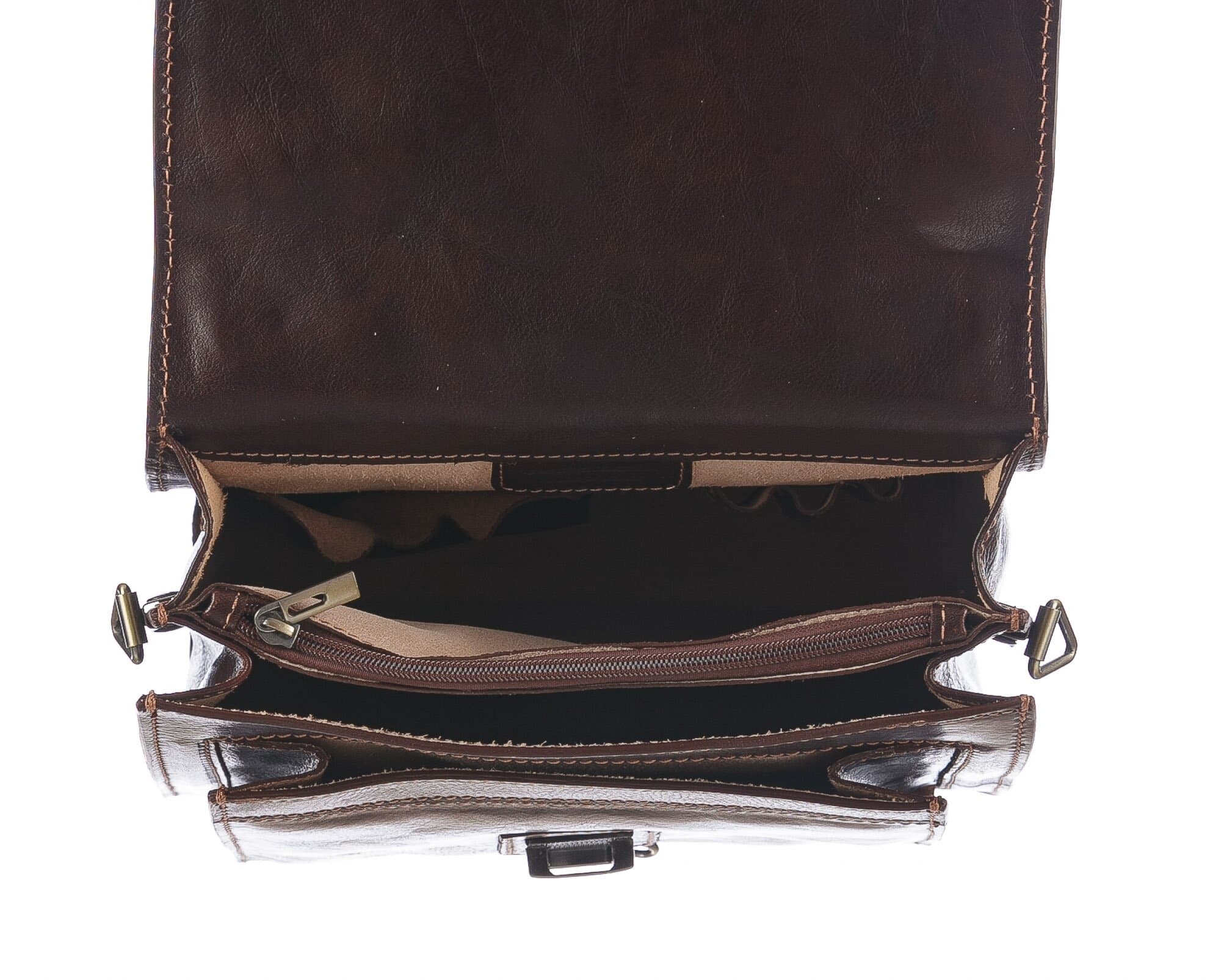 Borsa a mano da uomo in vera pelle ALDO, colore TESTA MORO, CHIAROSCURO, MADE IN ITALY