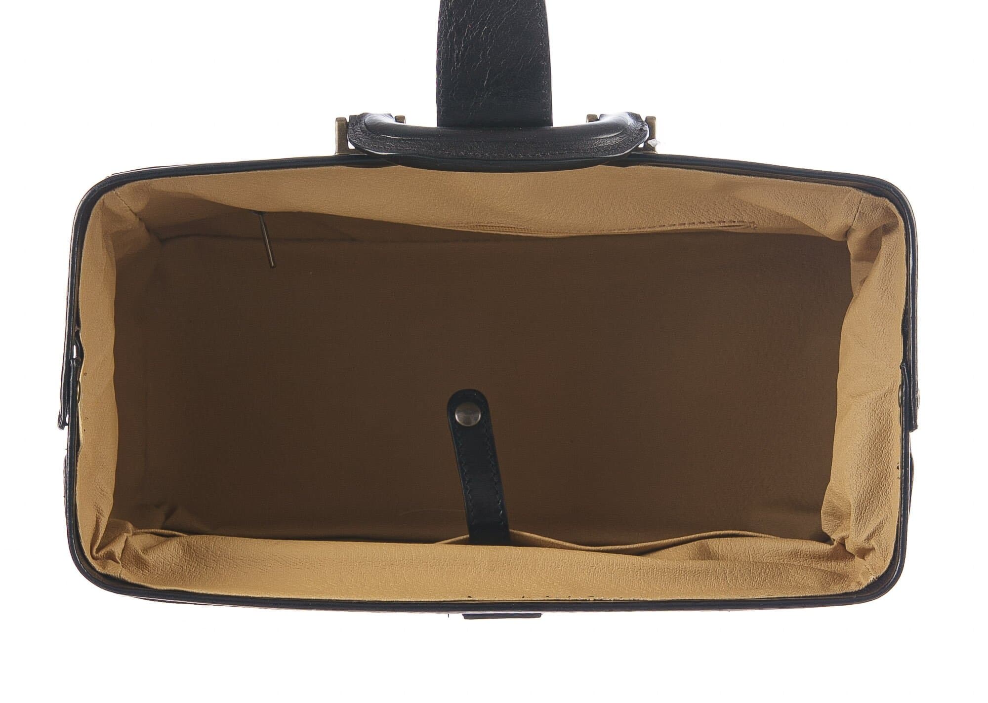 Borsa dottore/ventiquattrore in vera pelle LEONIO, unisex, colore NERO, rifiniture in bronzo, CHIAROSCURO, MADE IN ITALY
