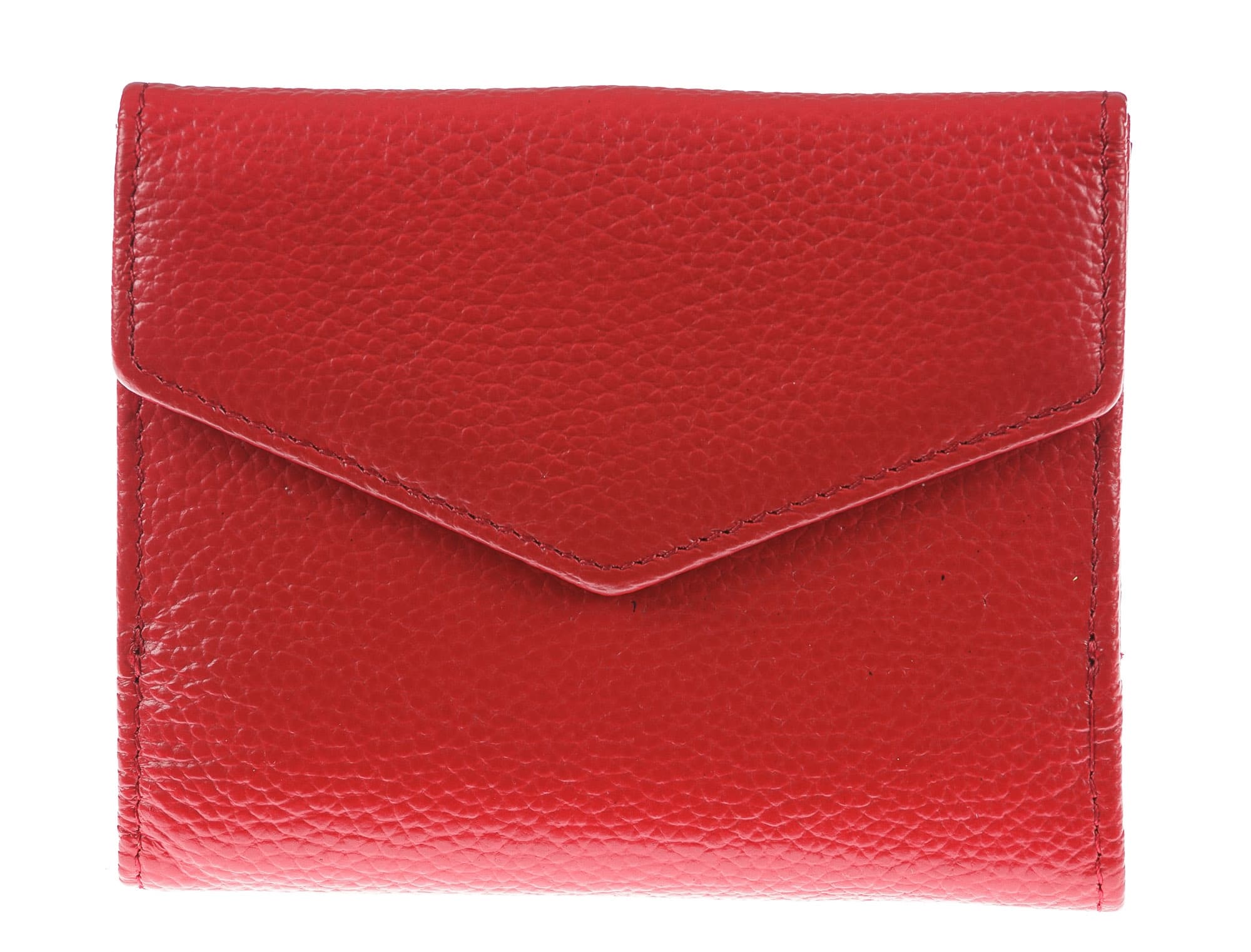 Portafoglio in vera pelle da donna MIMOSA, colore ROSSO, SANTINI, MADE IN ITALY