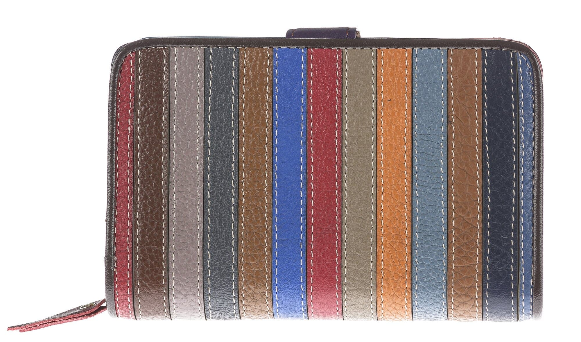 Portafoglio in vera pelle da donna PASSIFLORA, MULTICOLORE, ARIANNA DINI, MADE IN ITALY