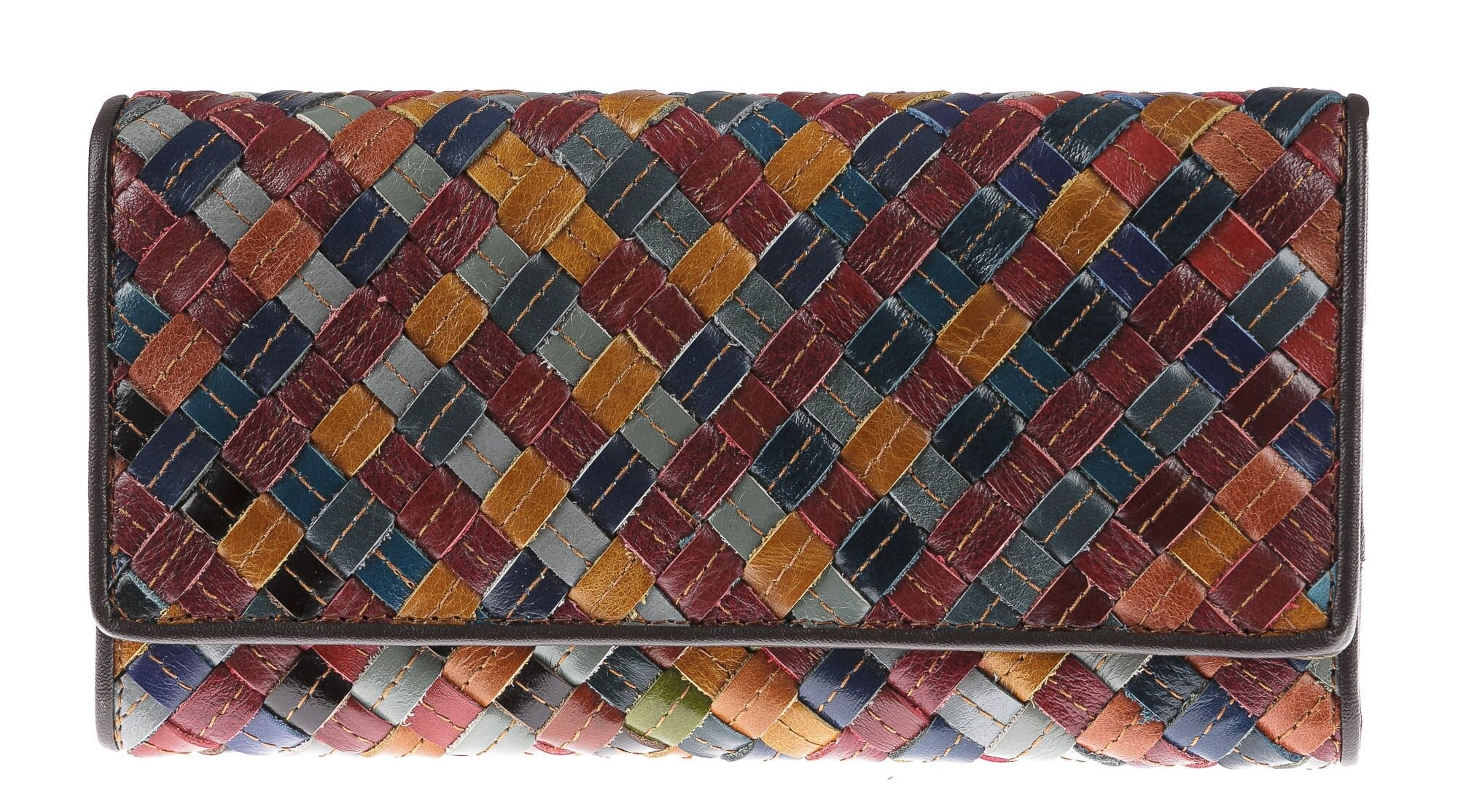 Portafoglio in vera pelle da donna BUCANEVE, MULTICOLORE, ARIANNA DINI, MADE IN ITALY