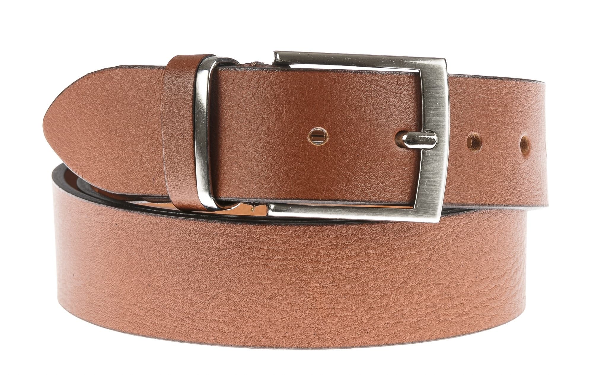 Cintura uomo in vera pelle MAGIONE, colore MIELE, CHIAROSCURO, Made in Italy