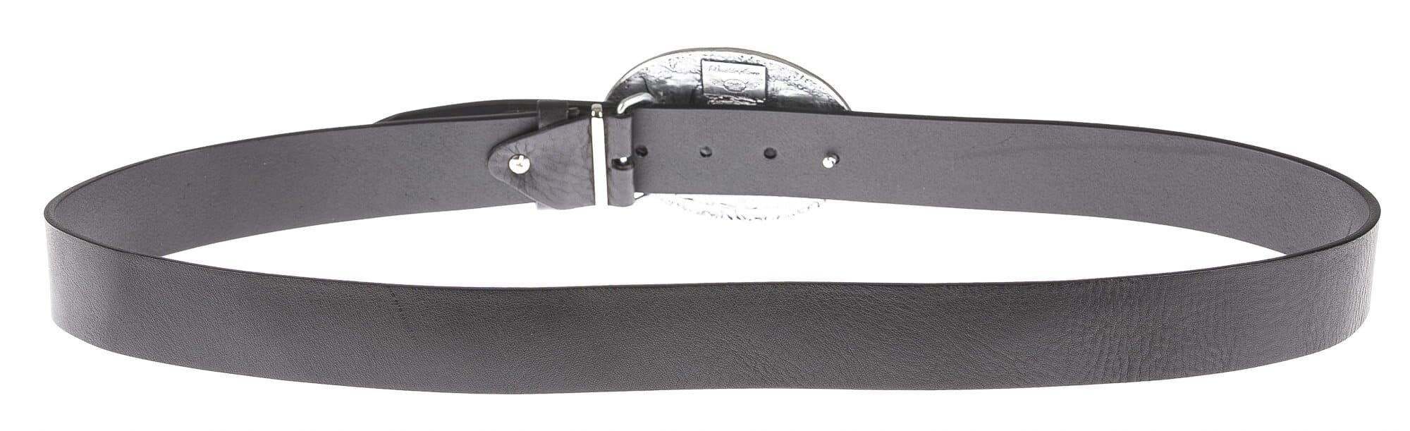 Cintura uomo in vera pelle ABSOLUTE BASIC mod. GENOVA colore NERO Made in Italy