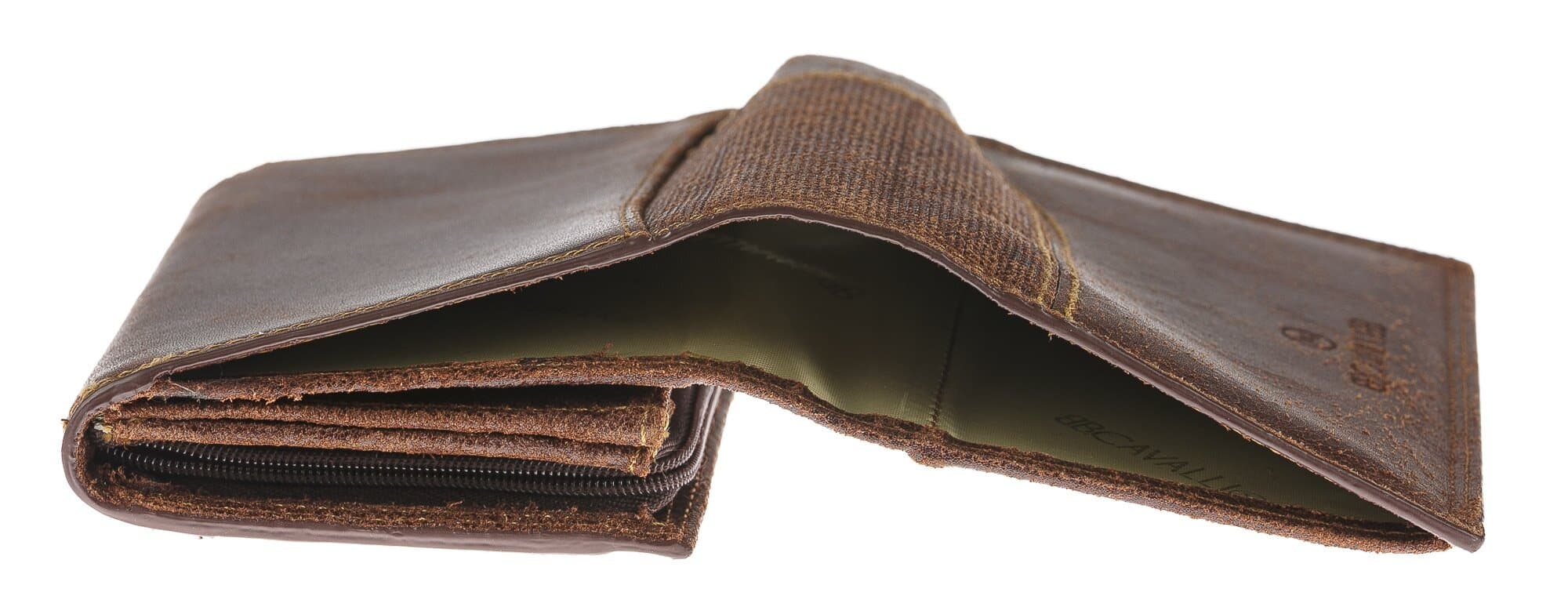 Portafoglio in vera pelle nabuk da uomo ISLANDA SMALL, colore MARRONE, BB CAVALLI, MADE IN ITALY