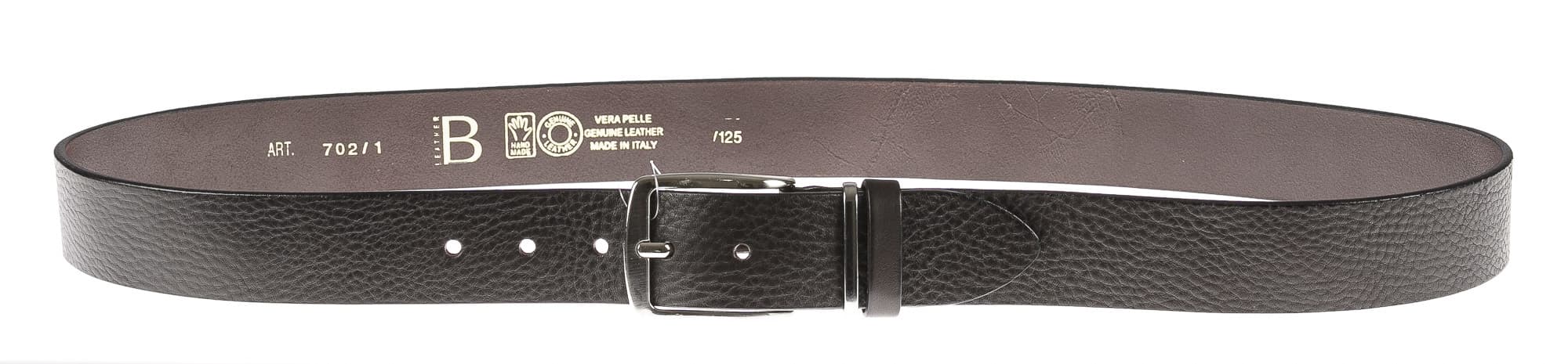 Cintura uomo in vera pelle L'AQUILA, colore MARRONE, CHIAROSCURO, Made in Italy