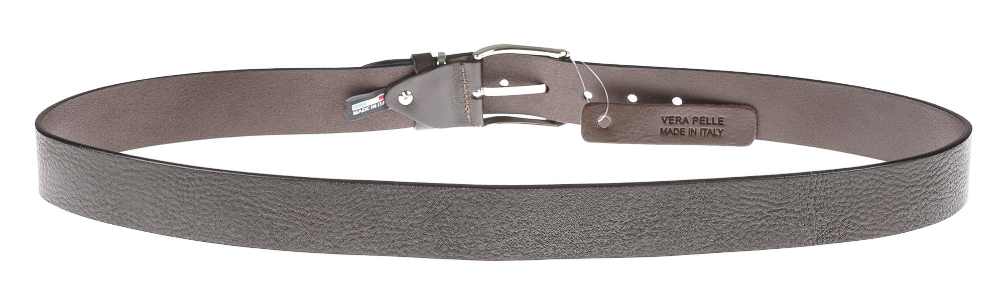 Cintura uomo in vera pelle L'AQUILA, colore MARRONE, CHIAROSCURO, Made in Italy