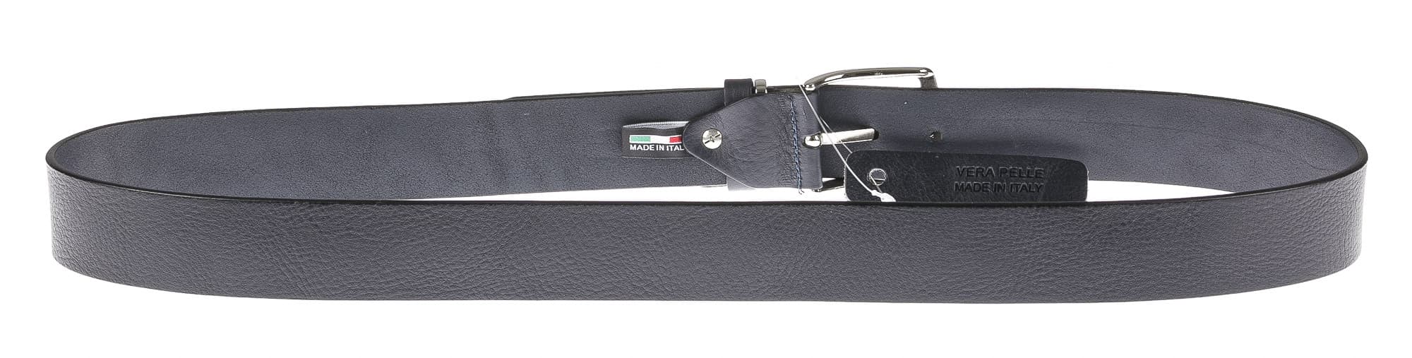 Cintura uomo in vera pelle L'AQUILA, colore NERO, CHIAROSCURO, Made in Italy