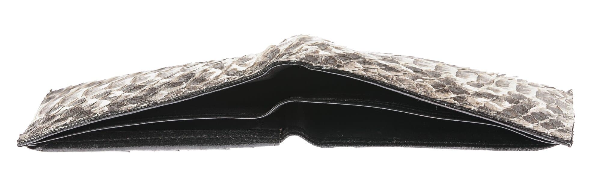 Portafoglio in vera pelle di pitone da uomo ABU DHABI, certificato CITES, colore ROCCIA, SANTINI, MADE IN ITALY