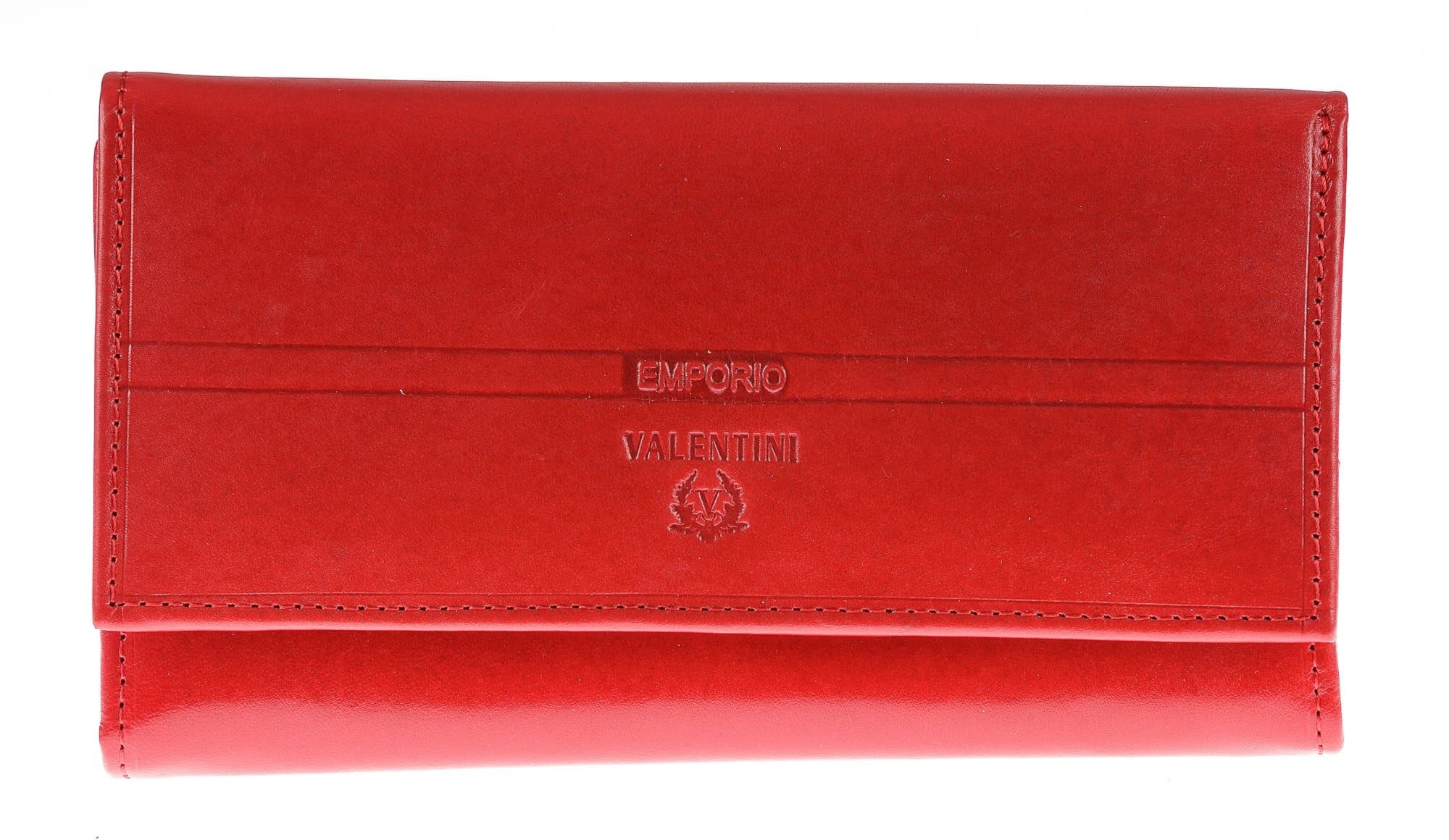 Portafoglio in vera pelle da donna CYNARA, colore ROSSO, EMPORIO VALENTINI, MADE IN ITALY
