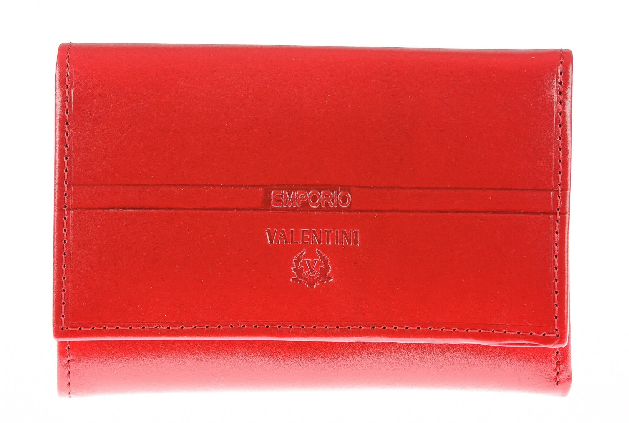 Portafoglio in vera pelle da donna ZAFFERANO, colore ROSSO, EMPORIO VALENTINI, MADE IN ITALY