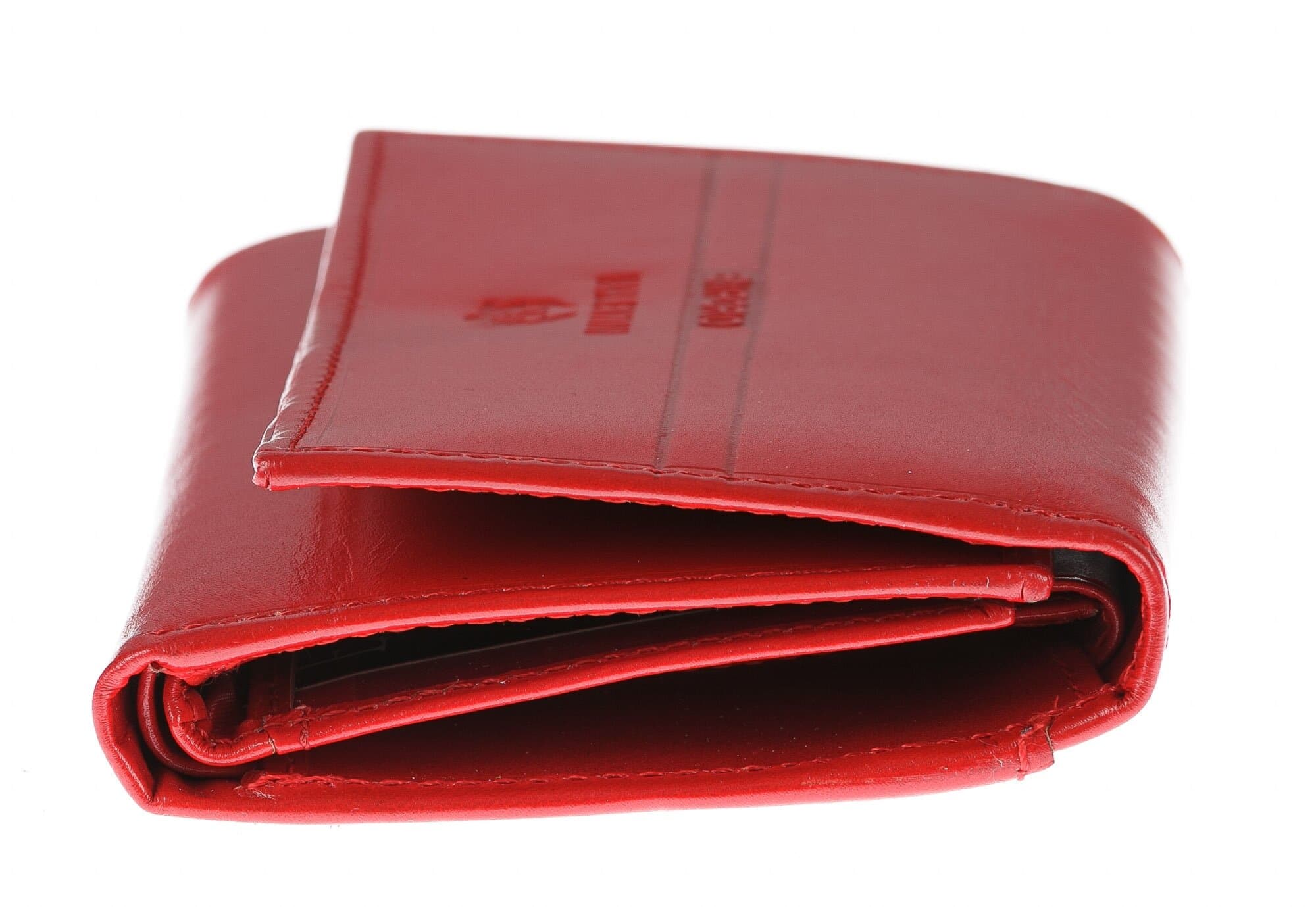 Portafoglio in vera pelle da donna ZAFFERANO, colore ROSSO, EMPORIO VALENTINI, MADE IN ITALY