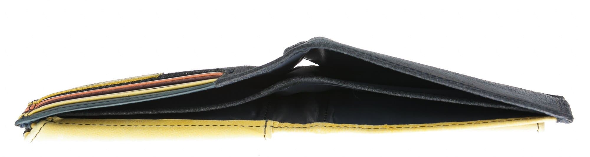 Portafoglio in vera pelle nabuk da uomo CAMBRIDGE, colore NERO, interno GIALLO, HARVEY MILLER - POLO CLUB, MADE IN ITALY
