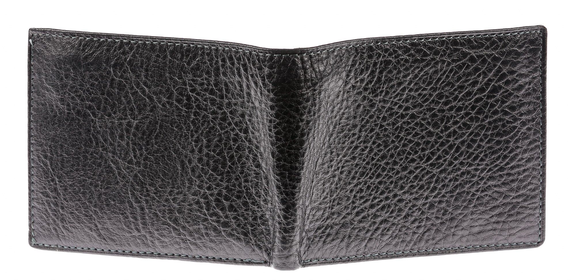 Portafoglio da uomo in vera pelle TALLINN, colore NERO, CHIAROSCURO, MADE IN ITALY