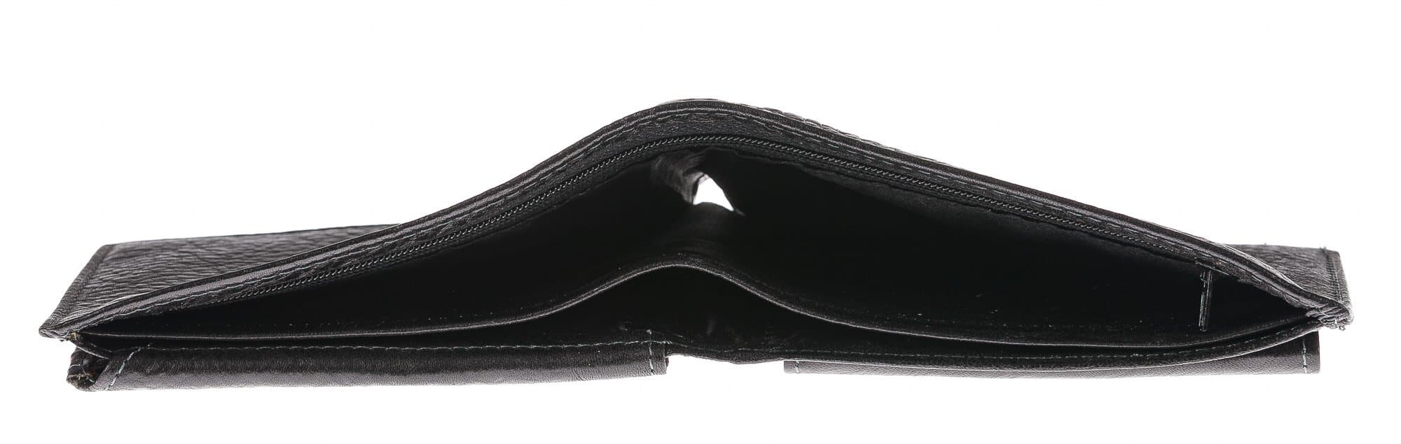 Portafoglio da uomo in vera pelle TALLINN, colore NERO, CHIAROSCURO, MADE IN ITALY