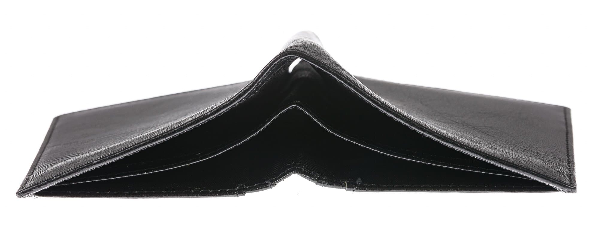 Portafoglio in vera pelle da uomo VARSAVIA, colore NERO, CHIAROSCURO, MADE IN ITALY
