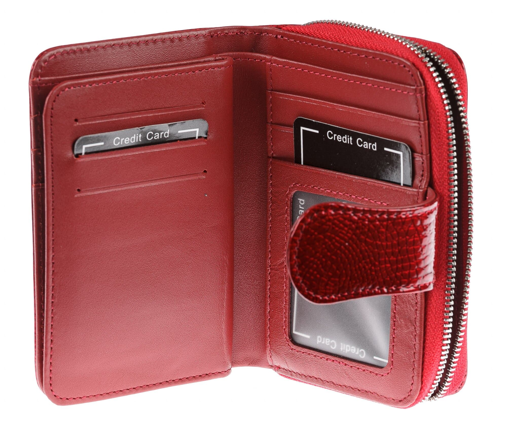 Portafoglio in vera pelle da donna LILAC SPECIAL, colore ROSSO, CONTI, MADE IN ITALY