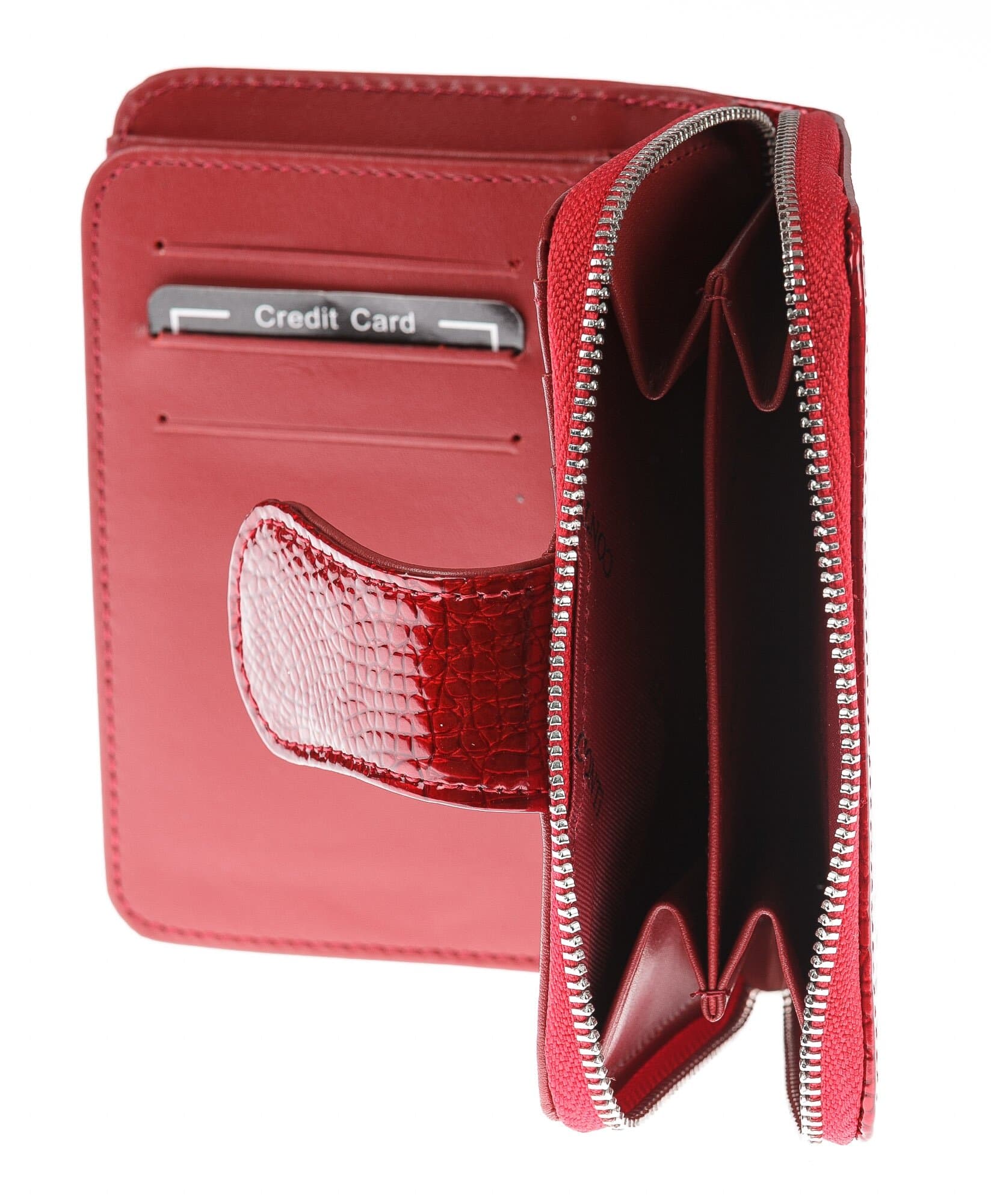Portafoglio in vera pelle da donna LILAC SPECIAL, colore ROSSO, CONTI, MADE IN ITALY
