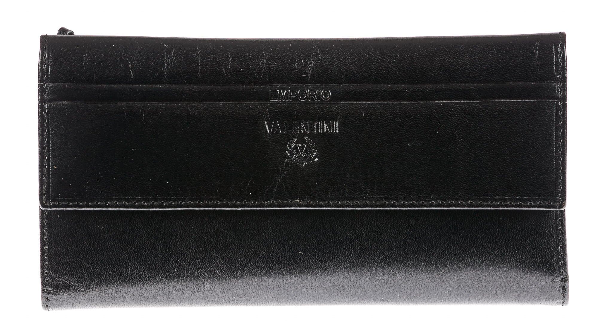 Portafoglio in vera pelle da donna ZAGARA, colore NERO, EMPORIO VALENTINI, MADE IN ITALY